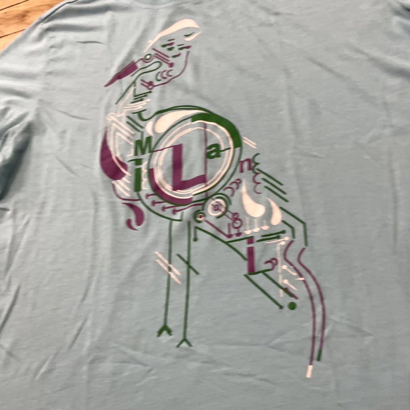 Vintage VINTAGE Milani Bird Abstract Art Light Blue Graphic Tee S Shirt Men XS Size US S / EU 44-46 / 1 - 5 Thumbnail