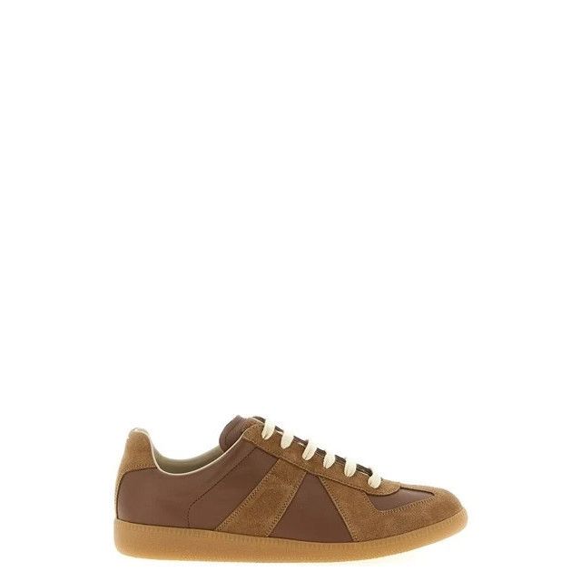 maison margiela mm22 ブラウンスエード　メゾンマルジェラ Maison Margiela MM22 Leather and Fabric NEW EVOLUTION Low Top