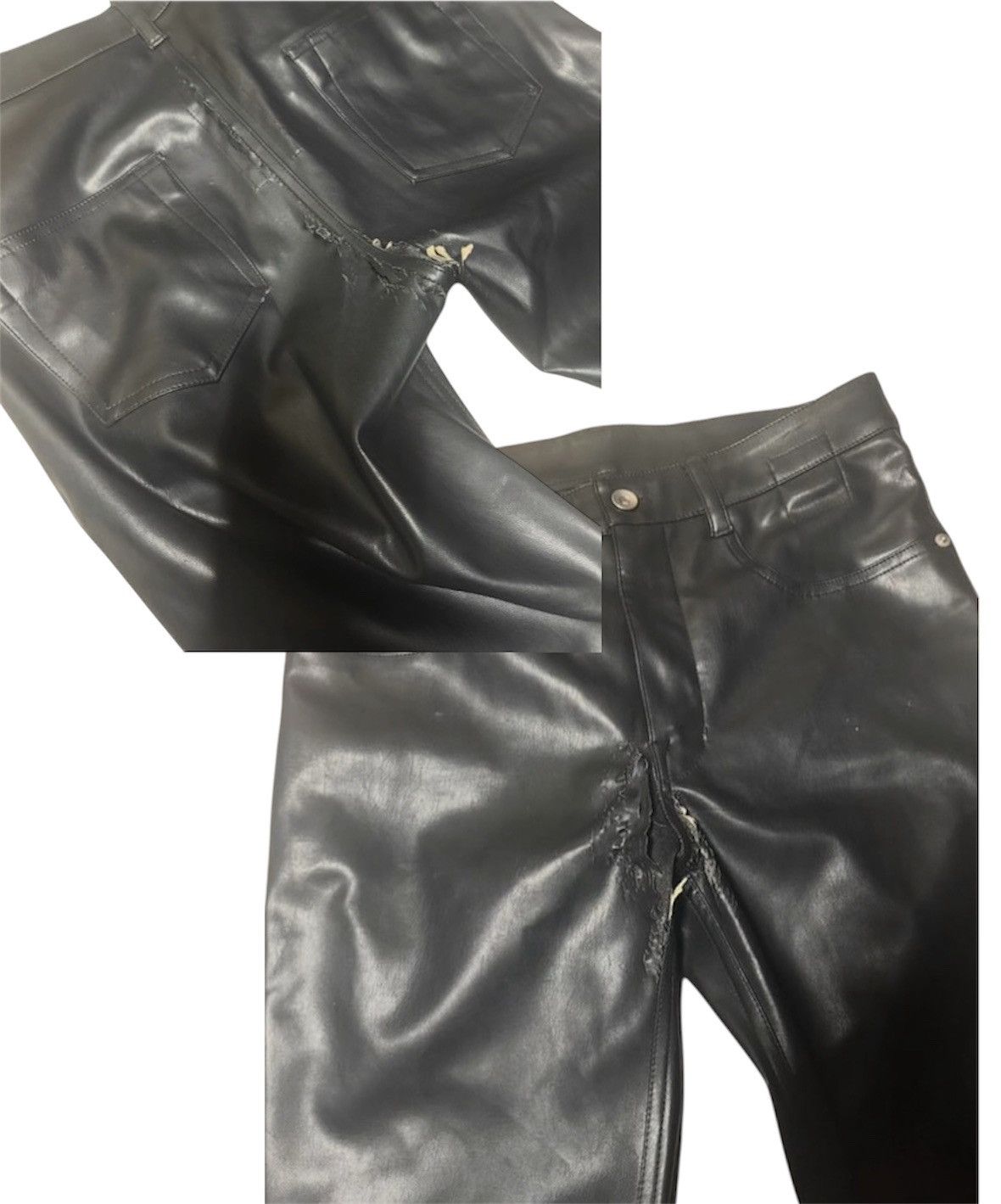 Rick Owens × Rick Owens Drkshdw Rick Owens Vegan Leather Bootcuts Size US 31 - 9 Thumbnail