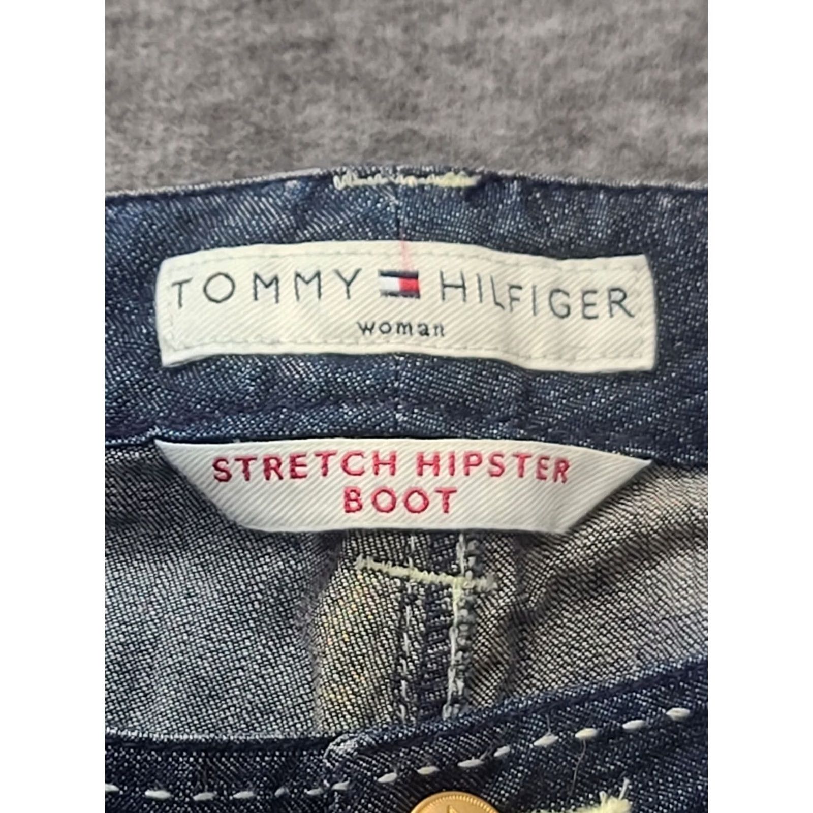 Tommy Hilfiger Tommy Hilfiger Jeans Womens 14 34x32 Stretch Hipster Boot Regular Fit Mid Rise Blue Denim Cotton Spandex Jeans Women Hipster Bootcut 90s? Size 36" / US 14 / IT 50 - 2 Thumbnail