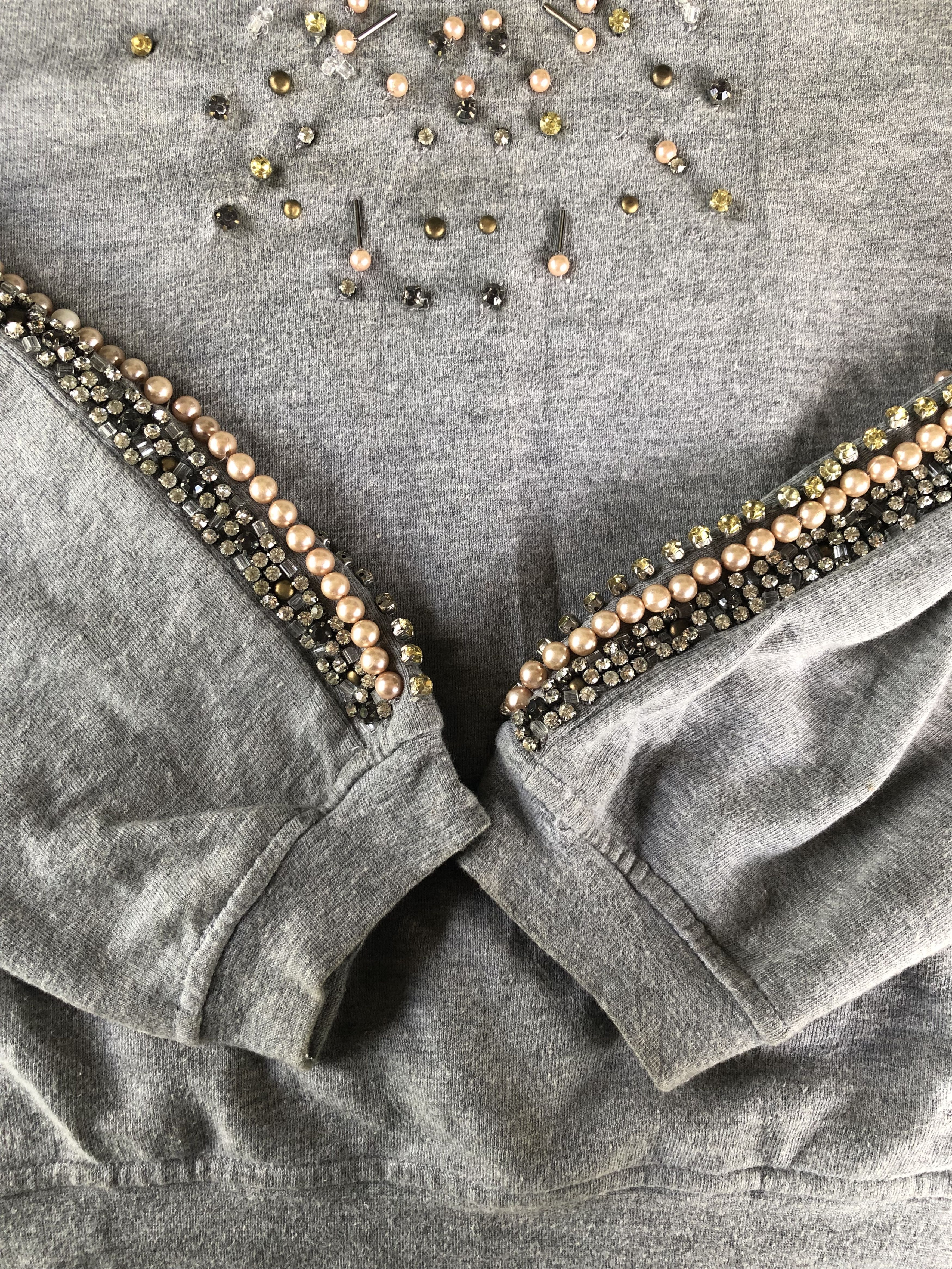 Designer × Japanese Brand Brigitte Bardot Studded Beaded Embelished Sweatshirt Size M / US 6-8 / IT 42-44 - 6 Thumbnail