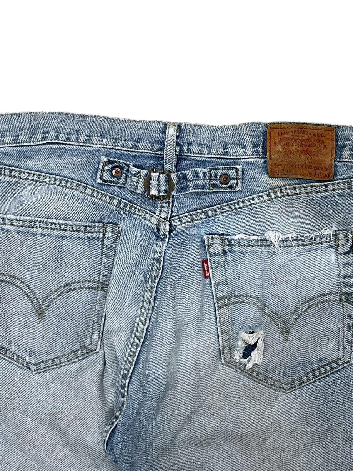 Levi's Vintage Levi's Big E 702 XX Distressed Selvedge Denim Japan Size US 33 - 4 Thumbnail