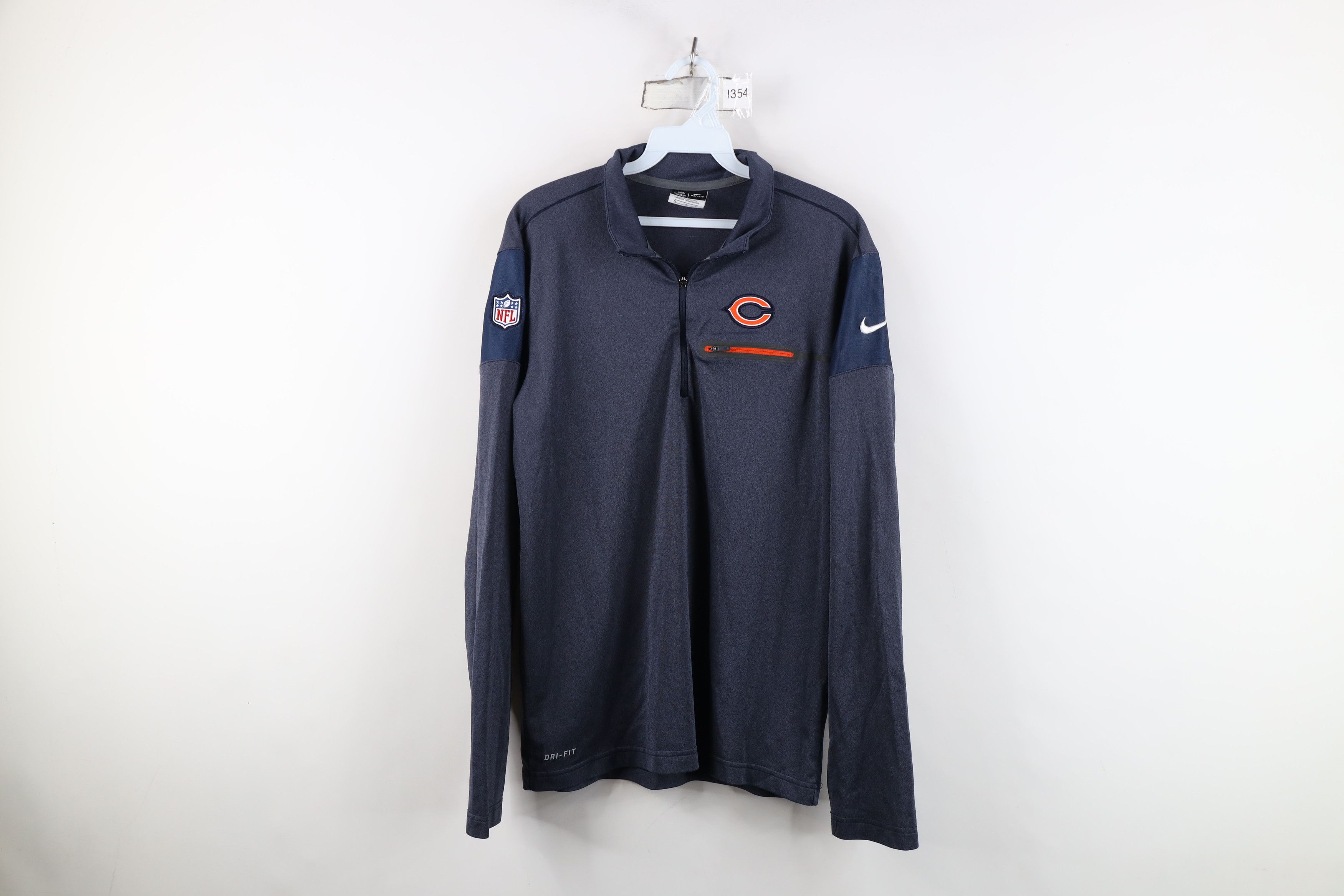 Nike Nike On Field Chicago Bears Half Zip Pullover Jacket Size US M / EU 48-50 / 2 - 1 Thumbnail