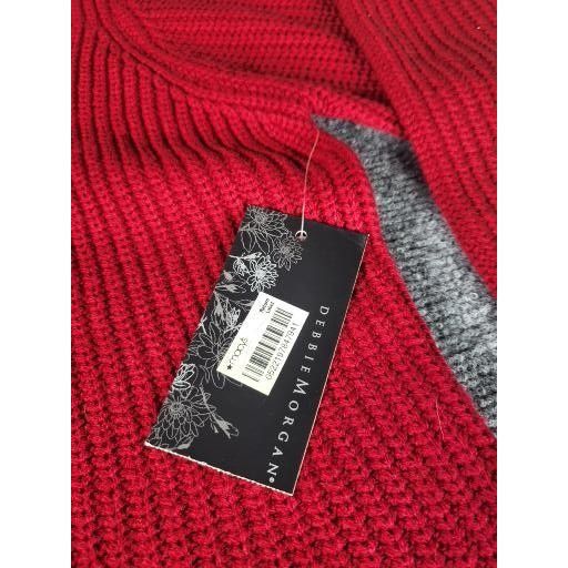 Other Debbie Morgan Red Pullover Rib Sweater Sz L Elbow Patches LS Size L / US 10 / IT 46 - 2 Thumbnail