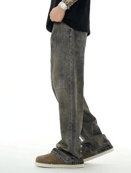 Japanese Brand × Jean Washed grey basic versatile straight loose distressed jeans Size US 32 / EU 48 - 3 Thumbnail