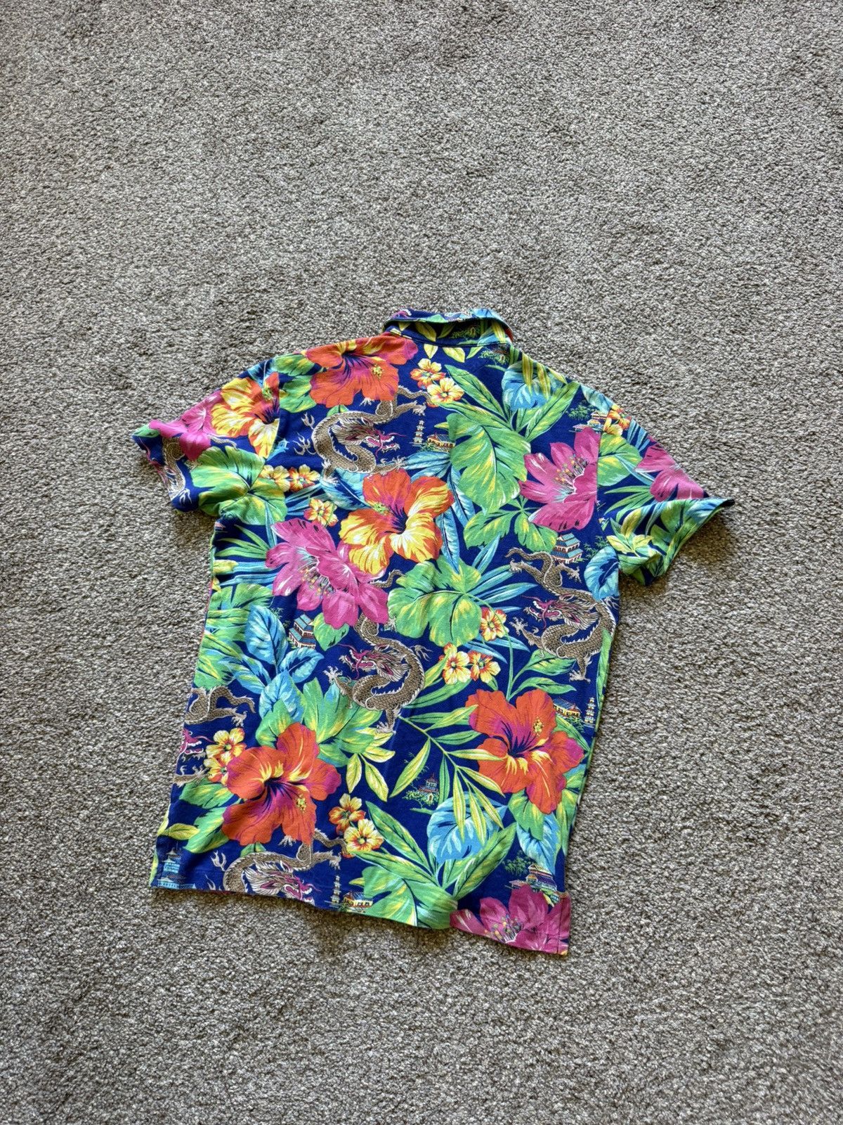 Polo Ralph Lauren Polo Ralph Lauren Hawaiian Dragon Print Polo Shirt Size US M / EU 48-50 / 2 - 6 Thumbnail