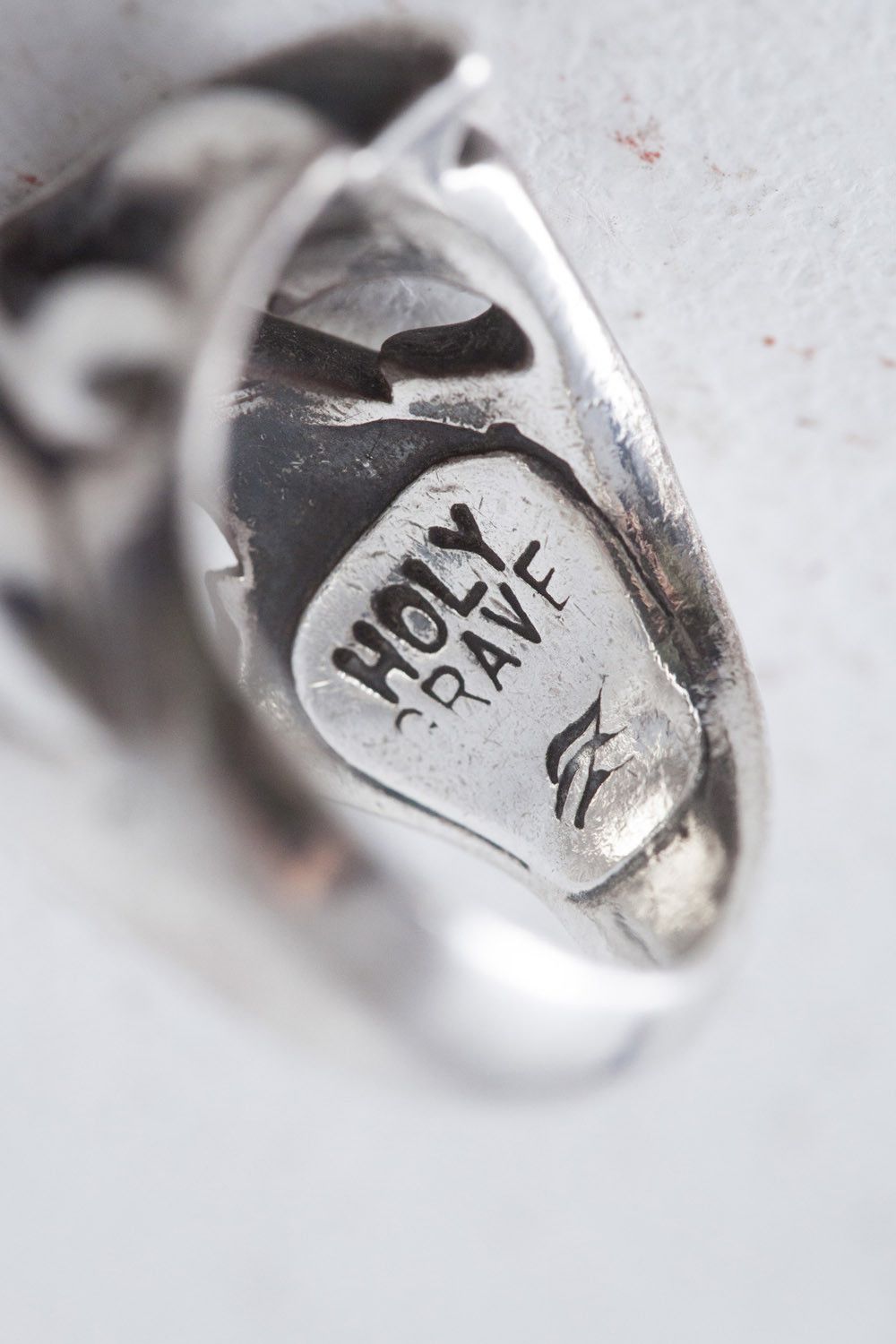 Vintage Holy Grave floral cross silver ring US 8.5 xx Size ONE SIZE - 5 Thumbnail