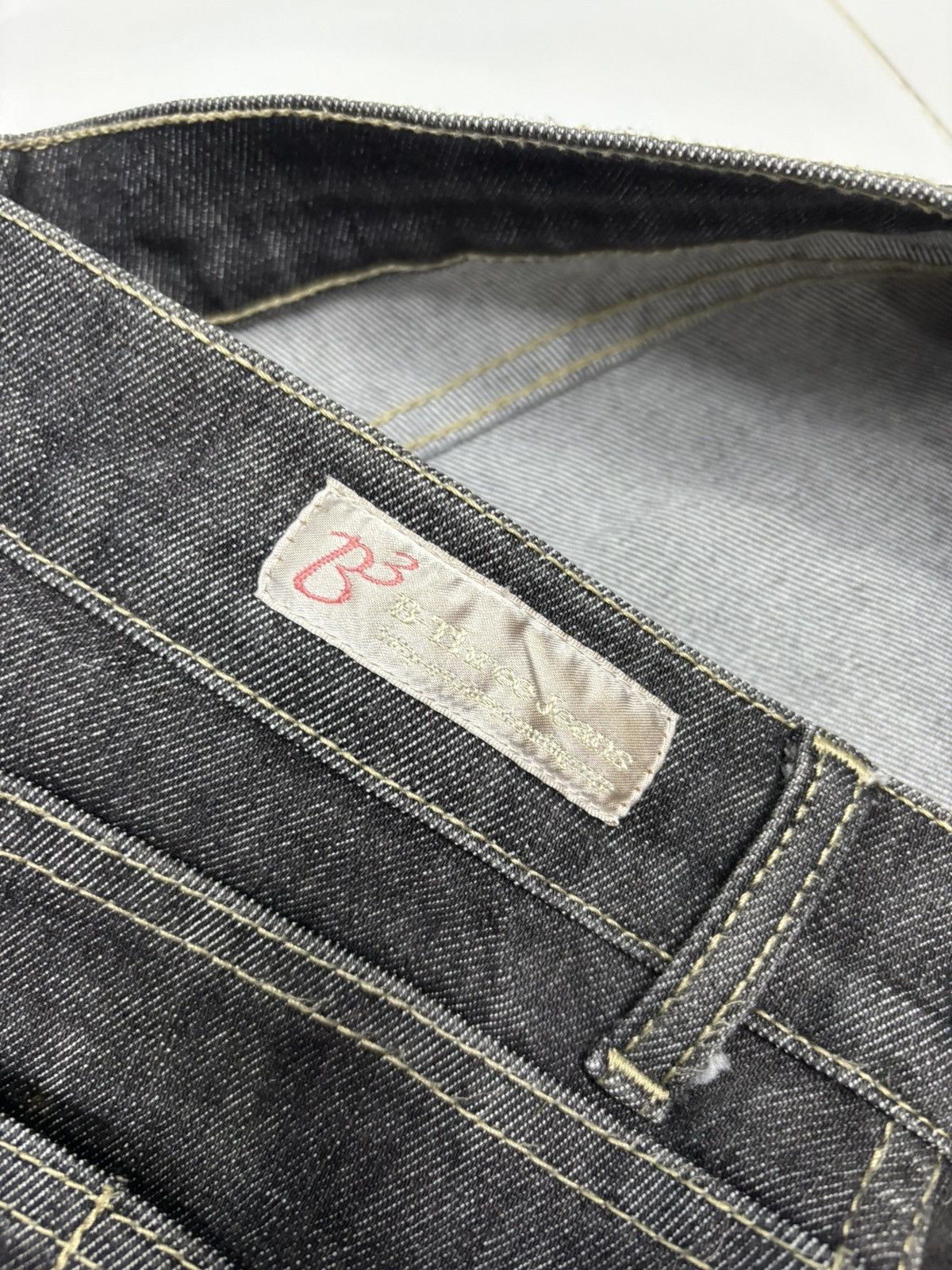 Japanese Brand Flare Jeans B3 Black Jeans Bootcut Denim Jeans Size 32" / US 10 / IT 46 - 10 Thumbnail
