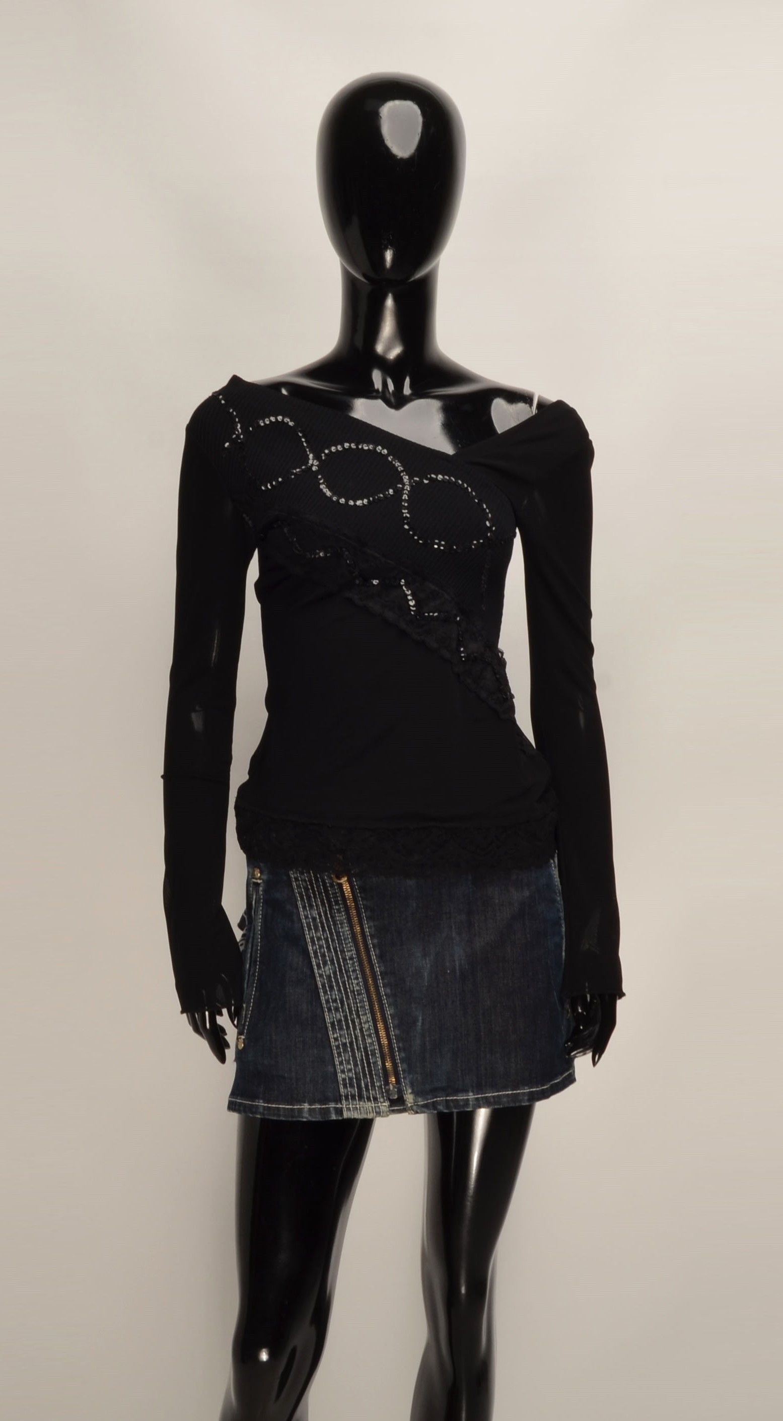 Vintage Vintage Joyx Y2K Mesh Beaded Whimsigoth Blouse Size S / US 4 / IT 40 - 1 Thumbnail