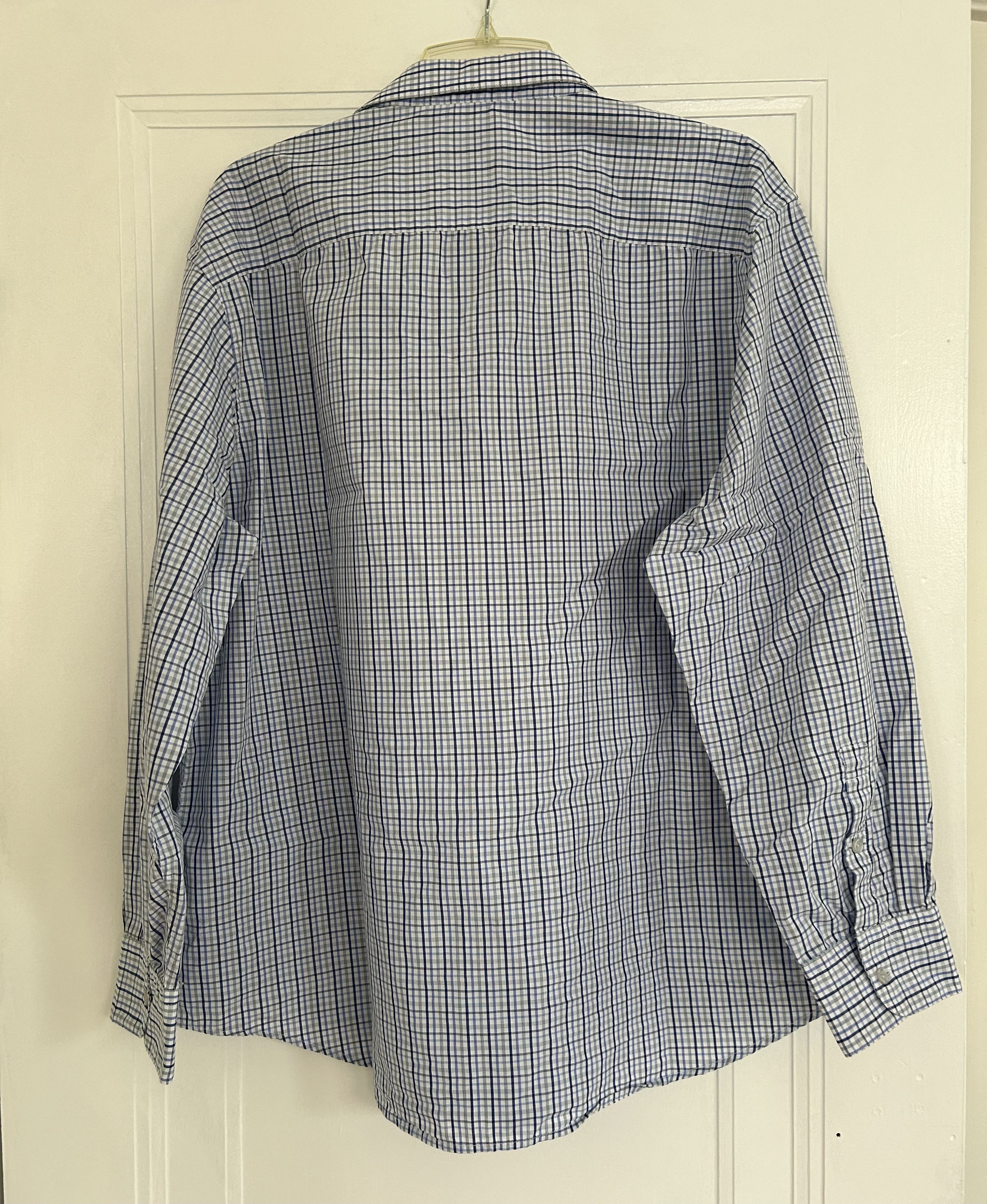 Alfani Alfani Button Down Shirt Plaid Check Fitted 18 34-35 XXL Size US XXL / EU 58 / 5 - 2 Thumbnail