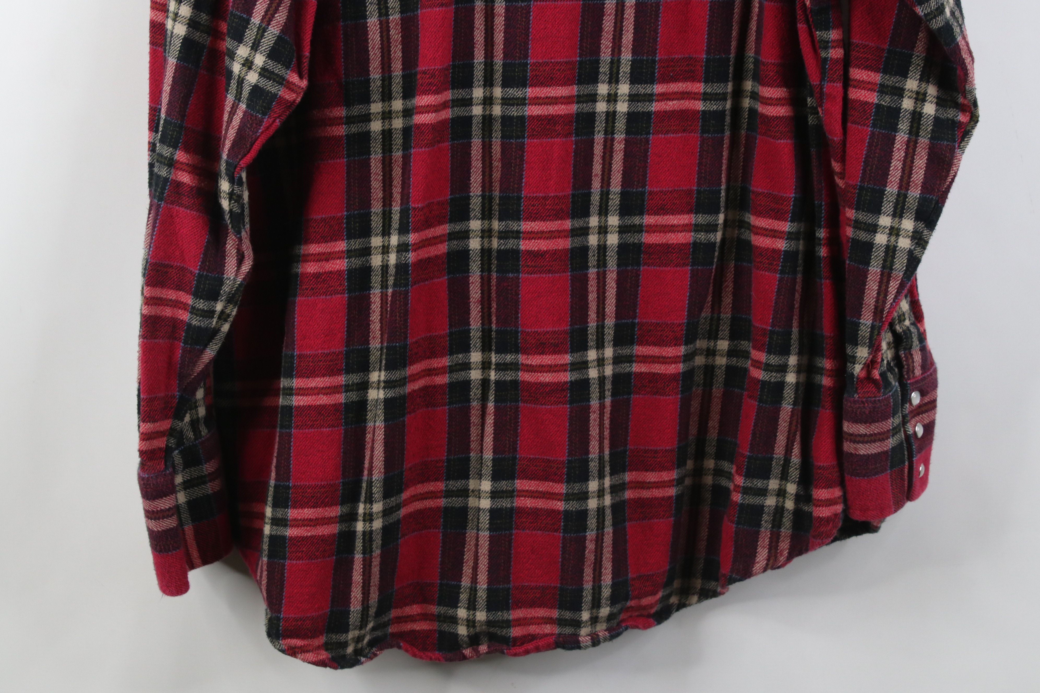 Vintage Vintage 90s Streetwear Western Flannel Snap Button Shirt Size US L / EU 52-54 / 3 - 10 Thumbnail
