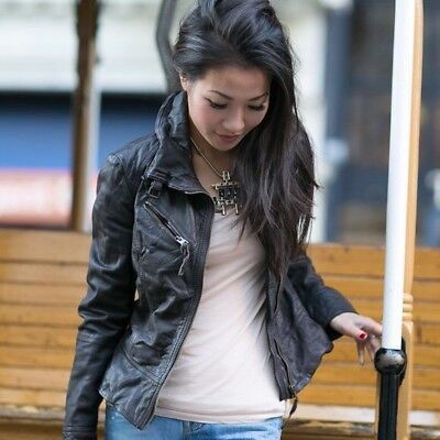 Allsaints AllSaints Black Belvedere Leather B 3 Bomber Style Jacket Size S / US 4 / IT 40 - 5 Thumbnail