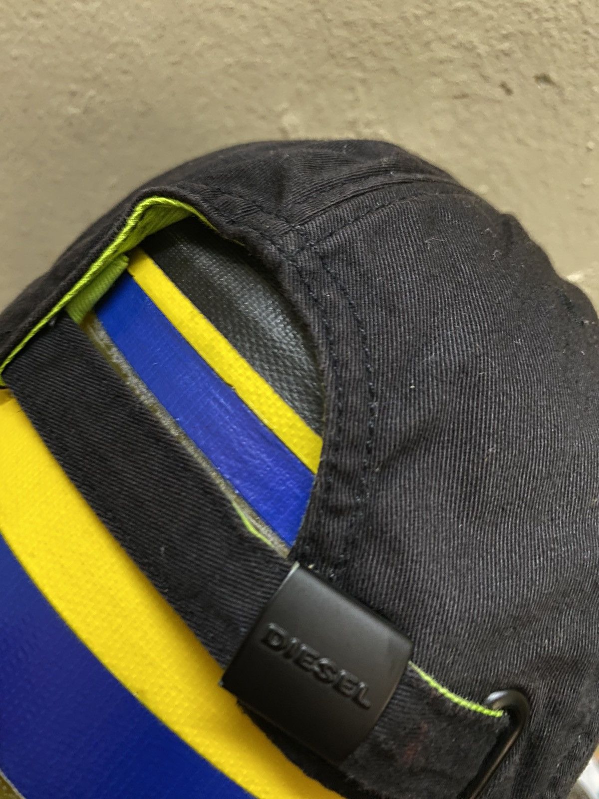 Diesel × Vintage Vintage 90's Diesel Archive Distressed Big Logo Cap Size ONE SIZE - 3 Thumbnail
