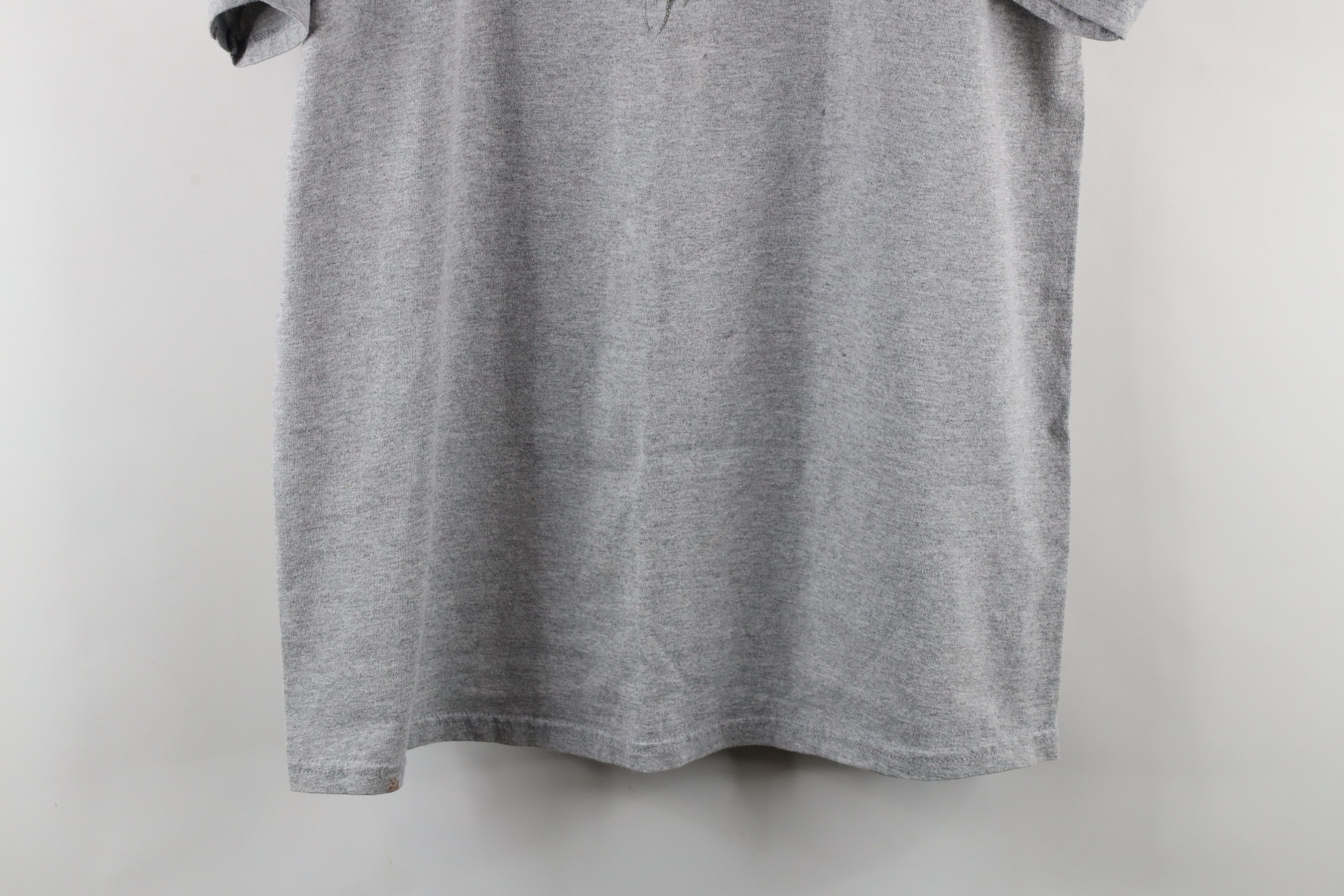 Vintage Vintage 90s Streetwear Tribal Skull Skeleton T-Shirt Gray Size US L / EU 52-54 / 3 - 3 Thumbnail