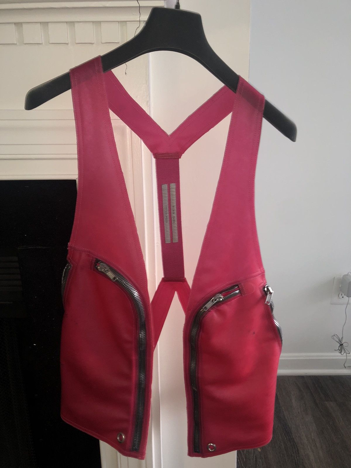 Rick Owens × Rick Owens Drkshdw RICK OWENS Pink Bauhaus Vest New Translucent Size US L / EU 52-54 / 3 - 7 Thumbnail