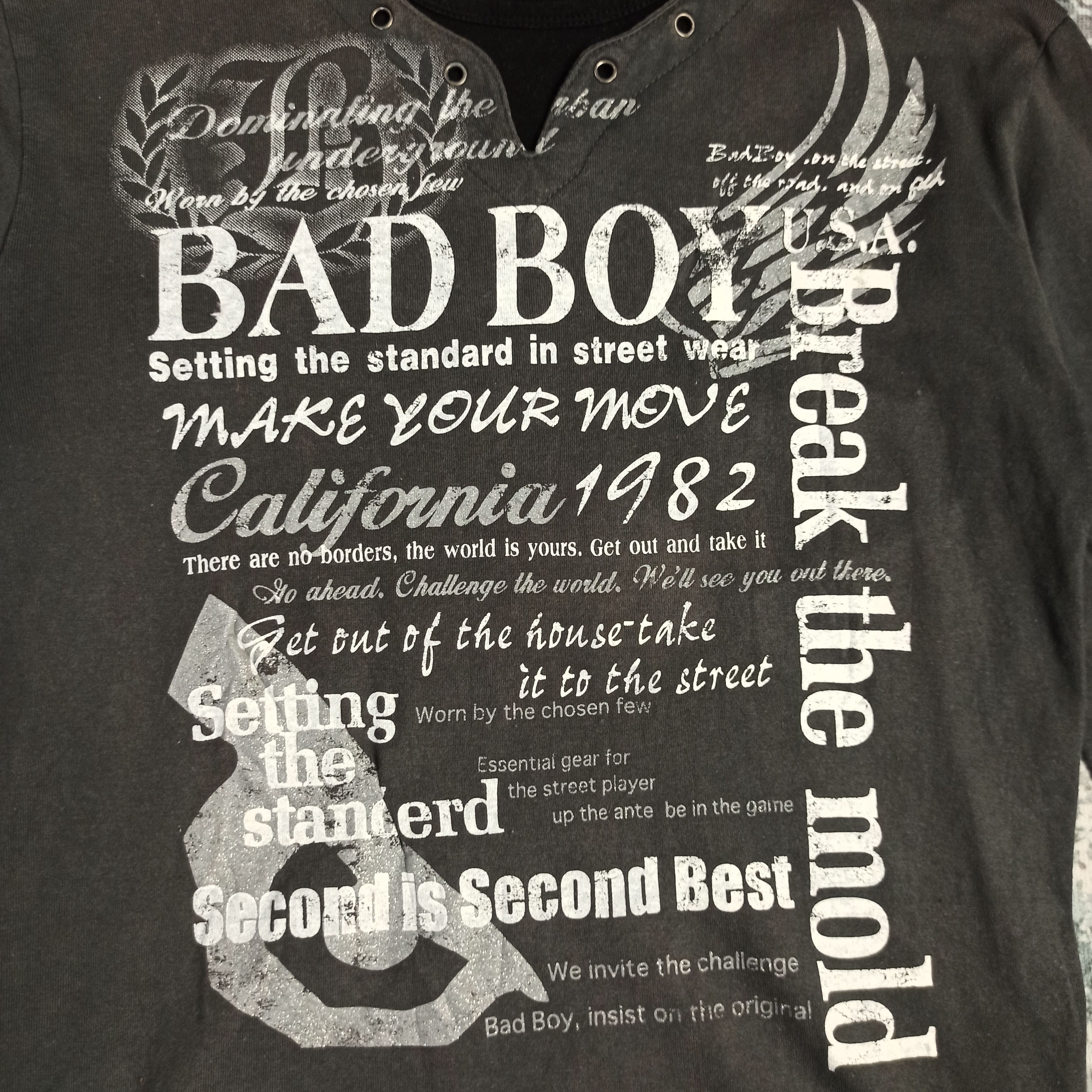 14th Addiction Rare SUN FADED Bad Boy Poem Double Layer Long Sleeve Shirt Size US M / EU 48-50 / 2 - 2 Thumbnail
