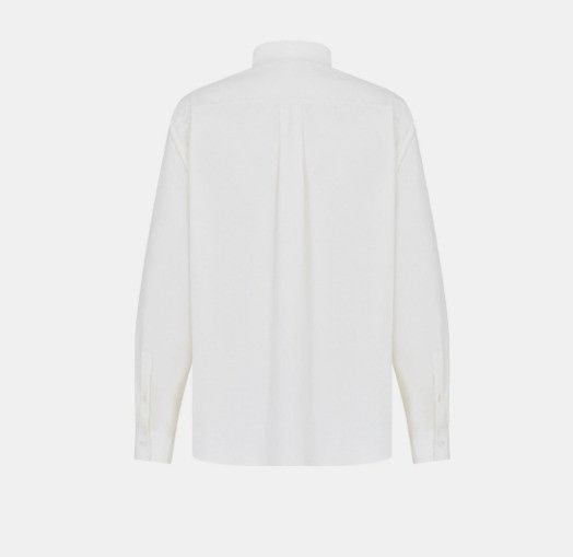 Dior o1w1db11124 Cotton Twill Shirt in White Size US M / EU 48-50 / 2 - 2 Thumbnail