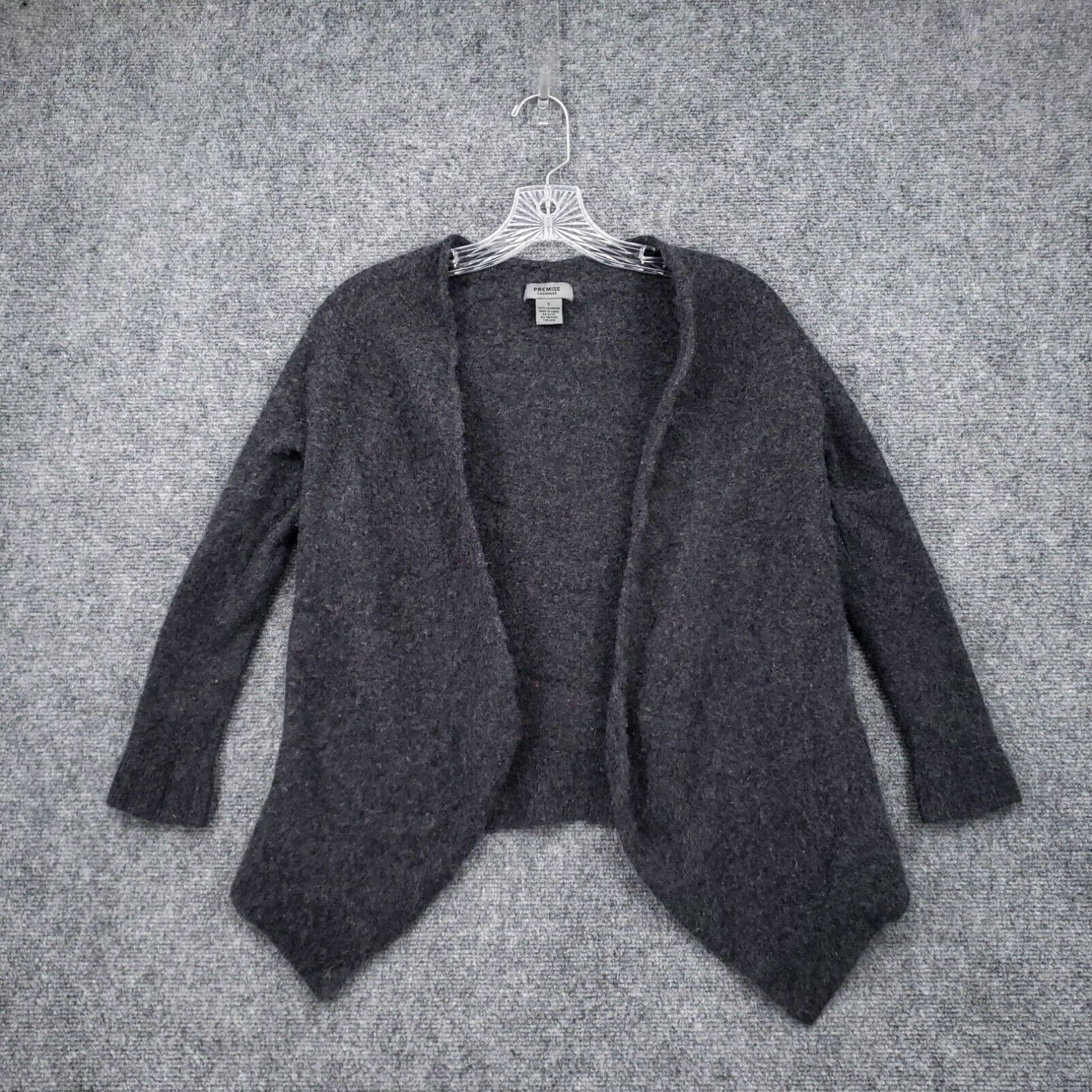 Vintage Premise Cashmere Cardigan Womens S Small Black 3 4 Sleeve Sweater Open Front Grailed