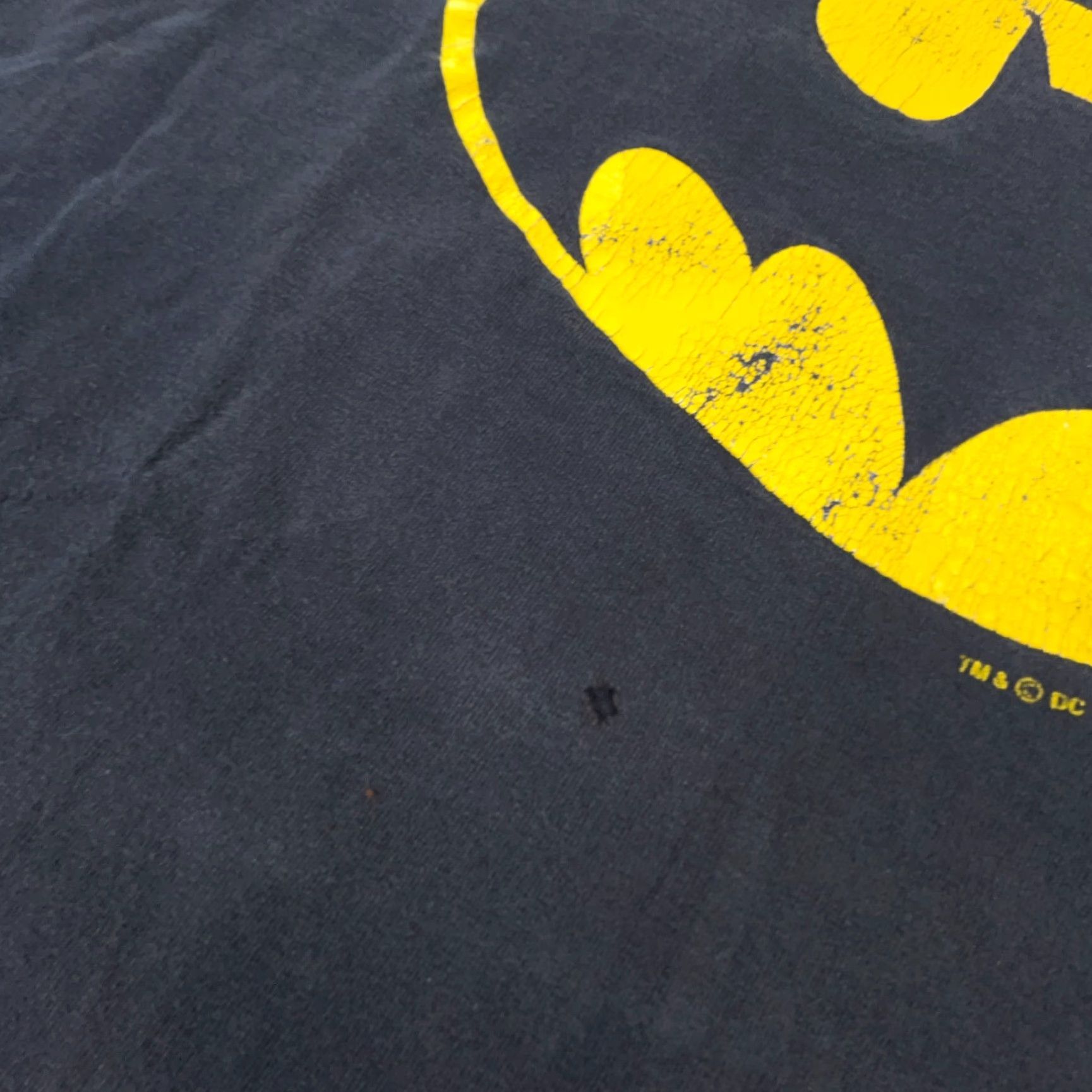 Vintage VINTAGE Batman Shirt Men L Black 80s 90s Tee Single Stitch Faded Bat Signal Size US L / EU 52-54 / 3 - 6 Thumbnail