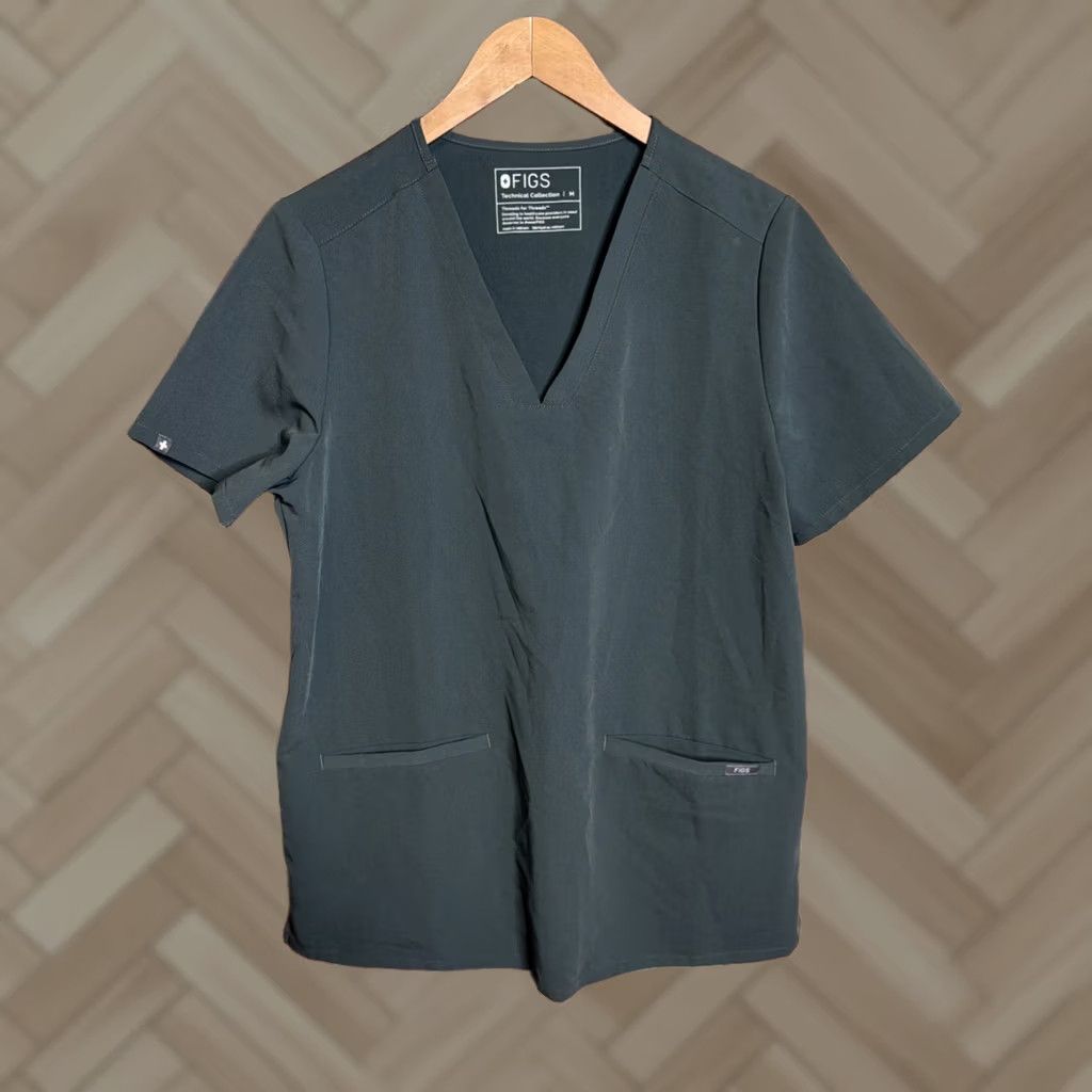 Vintage Figs FW1100 Technical Collection Women Scrub Top Size M Green Size M / US 6-8 / IT 42-44 - 1 Thumbnail