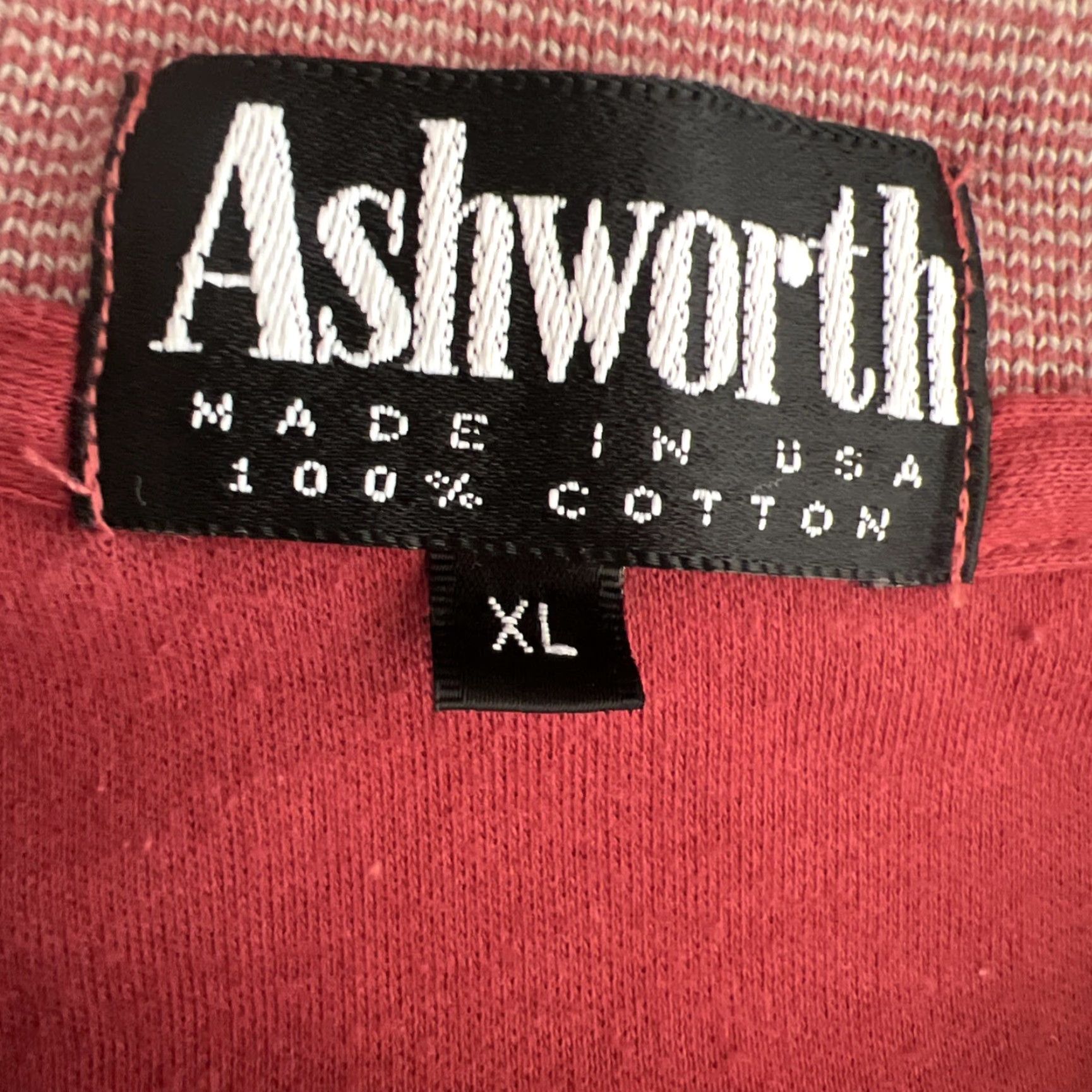Vintage VINTAGE Ashworth Polo Shirt XL Adult Red Embroidered Logo Golf IV Hawaiian Beach Aloha 90s Mens Size US XL / EU 56 / 4 - 5 Thumbnail