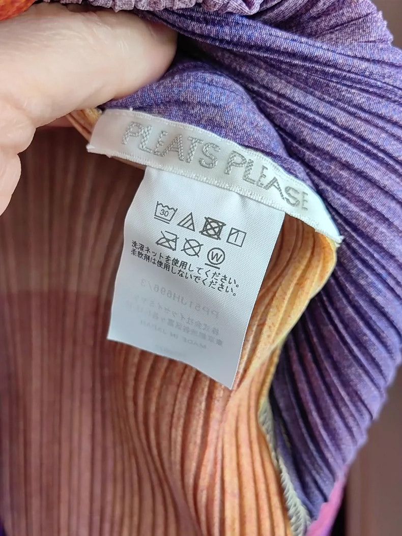 Issey Miyake Issey Miyake size:3 Yellow and purple short-sleeved dress Size S / US 4 / IT 40 - 3 Thumbnail