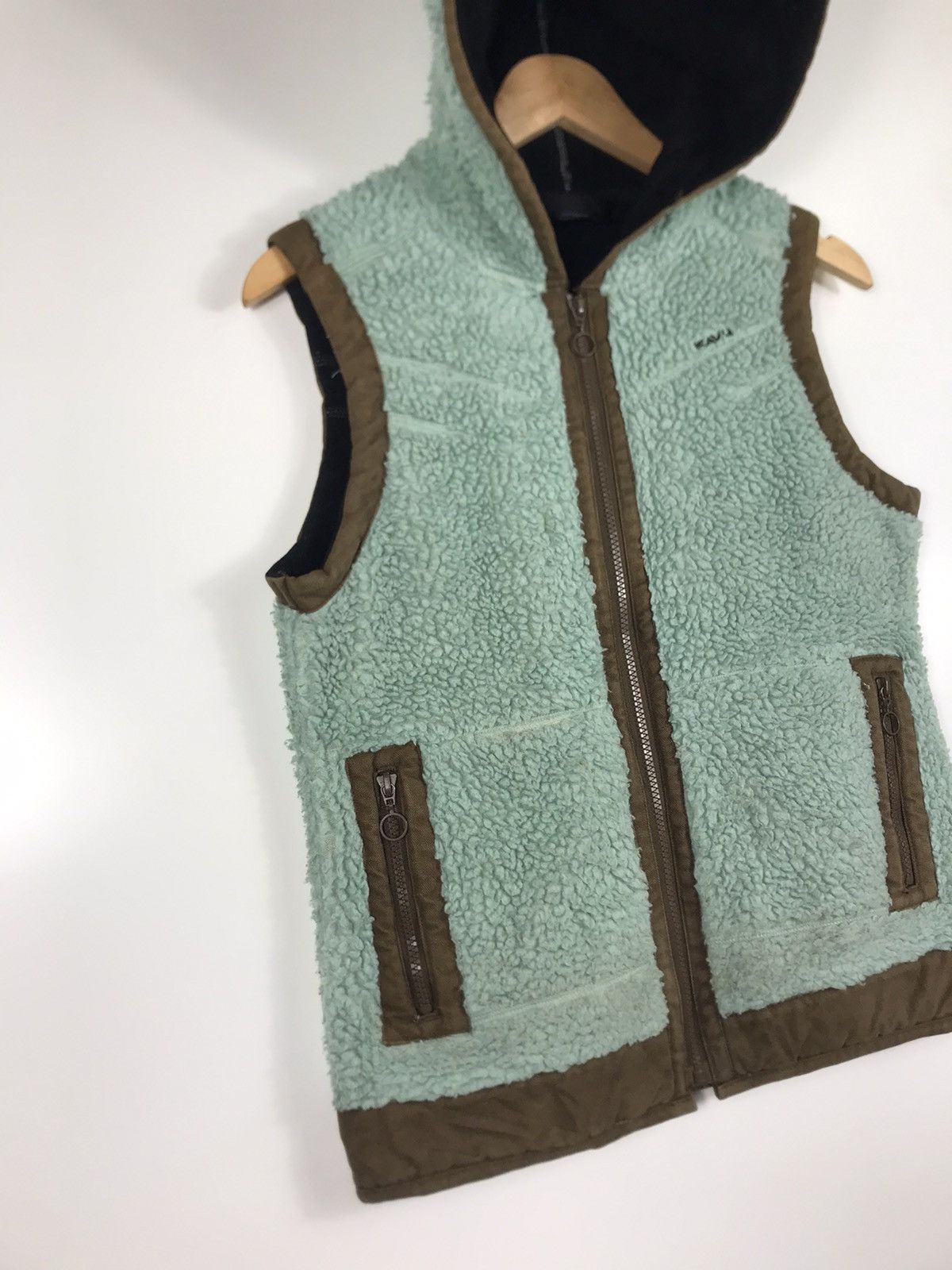 KAVU × Vintage ⚡️Vintage Kavu Hooded Zipper Fleece Vest Jacket Size US S / EU 44-46 / 1 - 2 Thumbnail