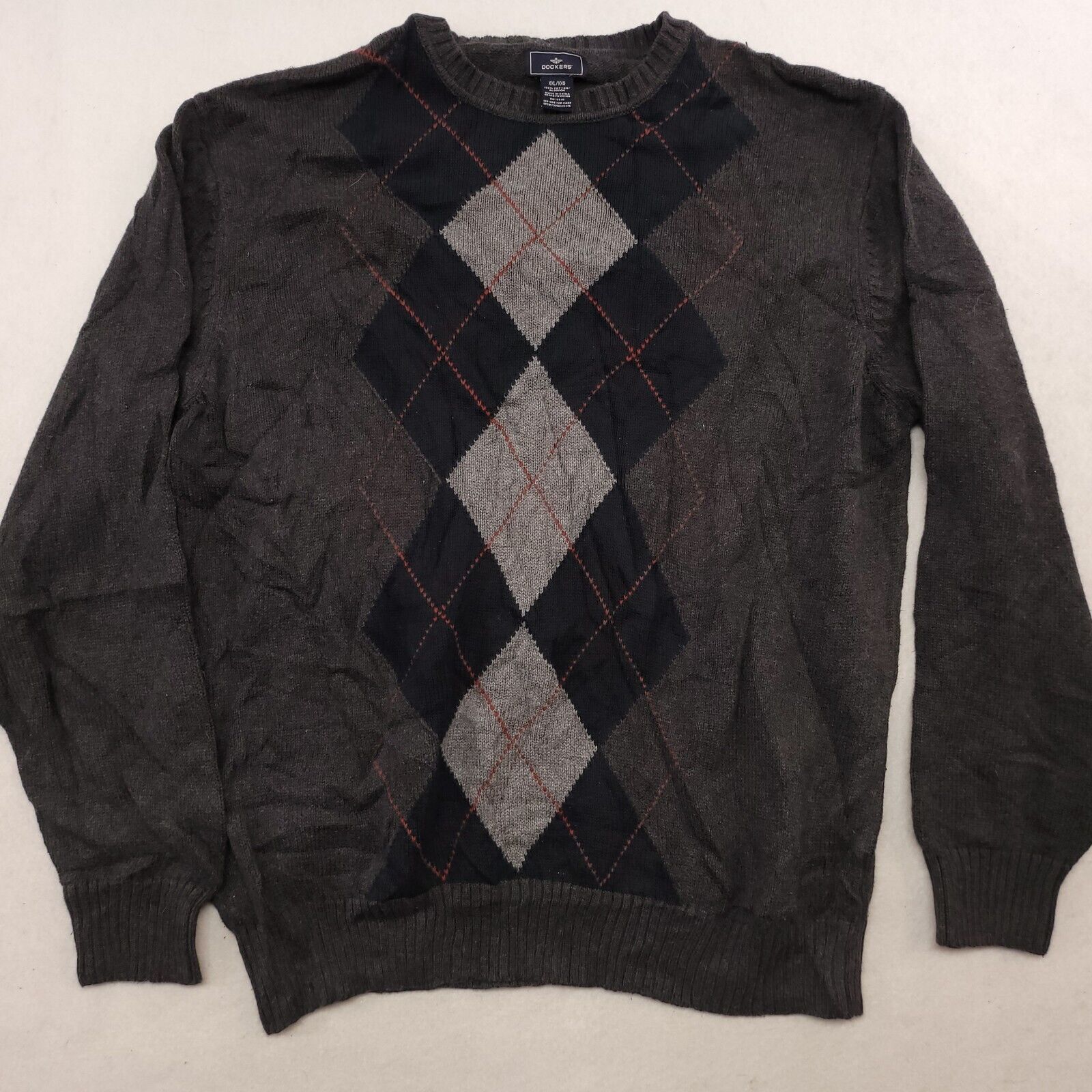 Dockers Dockers Long Sleeve Pullover Sweater Men Size 2XL Gray Black Size US XXL / EU 58 / 5 - 2 Thumbnail