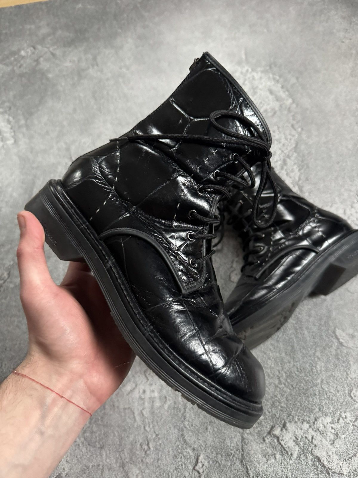 Max Mara Max Mara 37size black varnished leather shoes boots casual Size US 7 / IT 37 - 6 Thumbnail