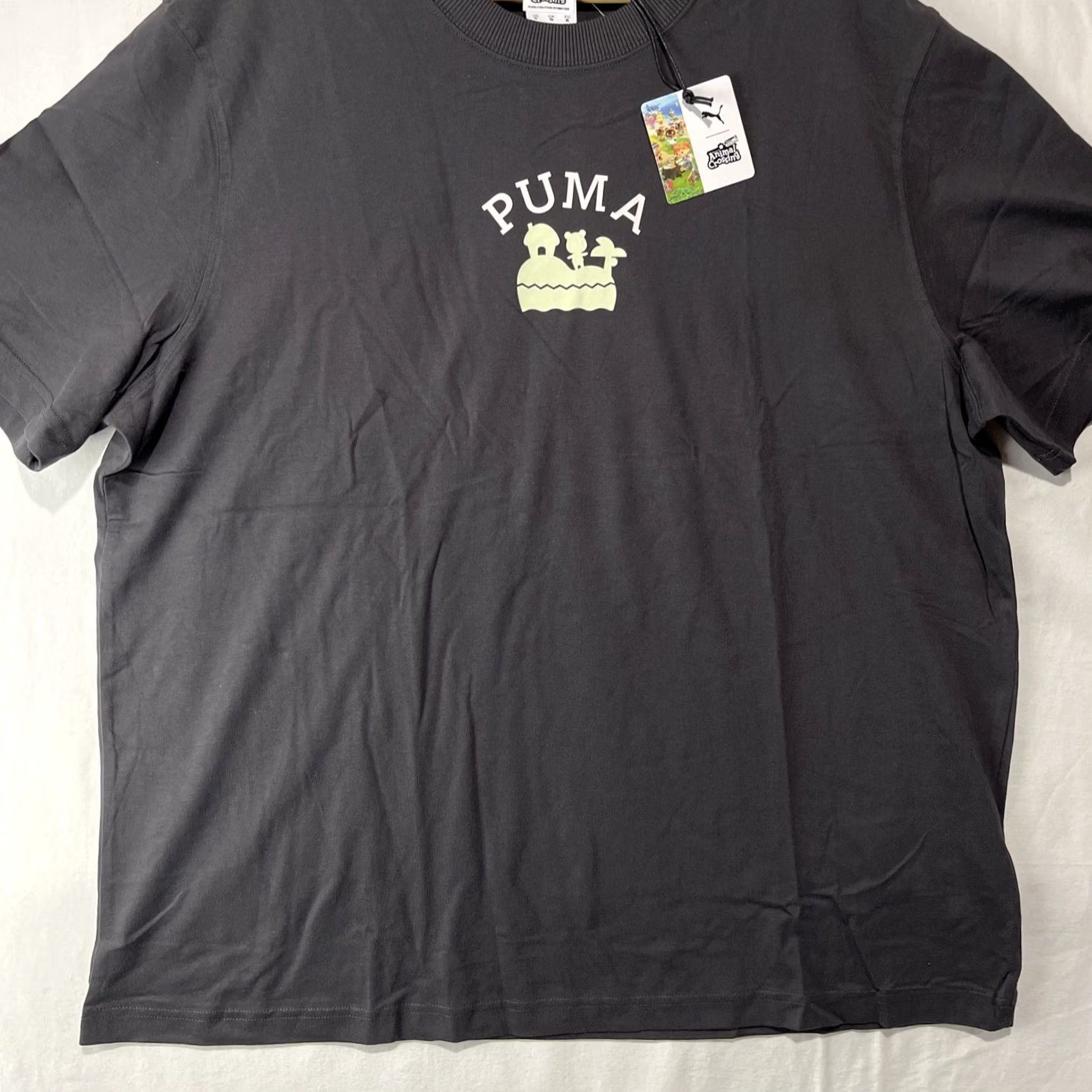 Puma PUMA Animal Crossing Shirt Mens XL Black Graphic Print Video Games Gaming Phantom Chrome Size US XL / EU 56 / 4 - 3 Thumbnail