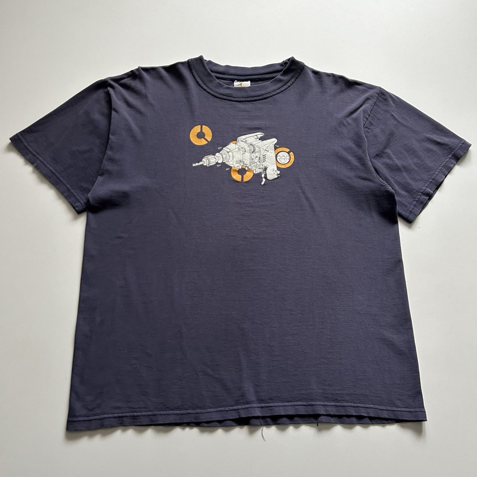 Vintage Vintage Power Tool Art T-Shirt XL 90s Industrial Design Rare Size US XL / EU 56 / 4 - 1 Thumbnail