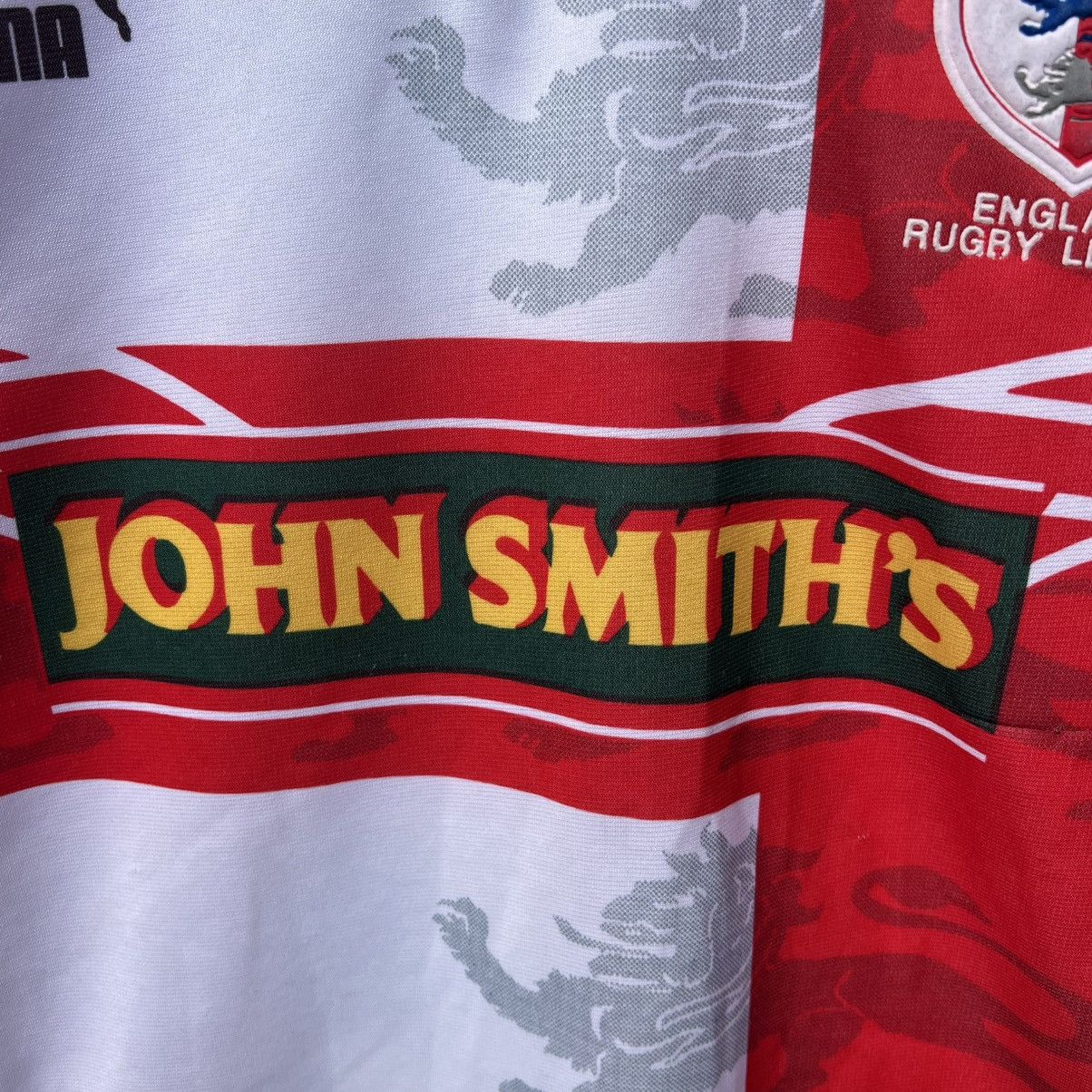 Vintage England 1995 Home Rugby League Shirt Puma Jersey Size US M / EU 48-50 / 2 - 6 Thumbnail