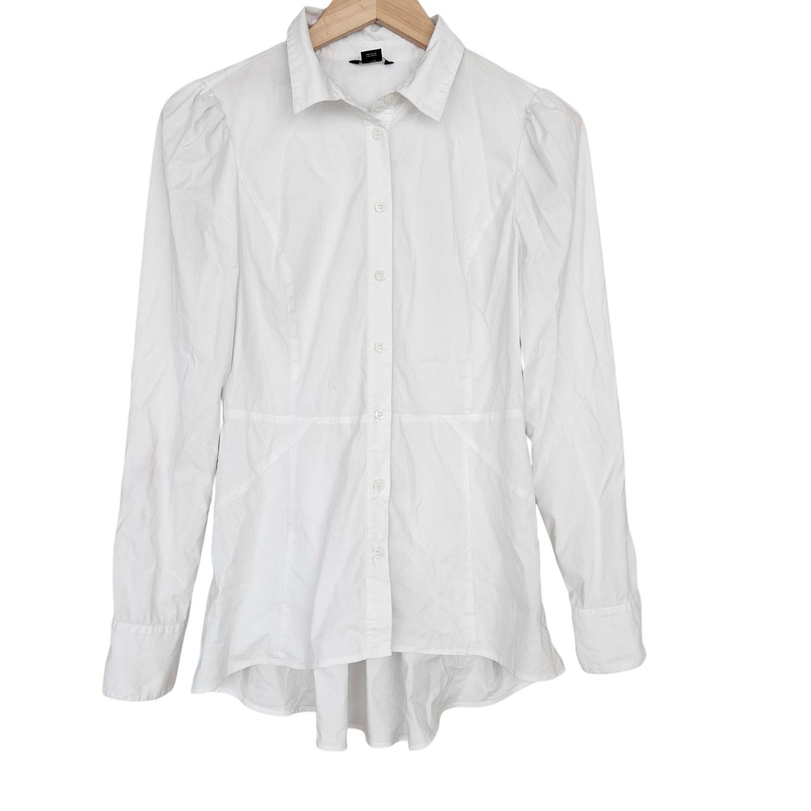 Guess Marciano by Guess White Long Sleeve Button Down Sz S Size S / US 4 / IT 40 - 5 Thumbnail