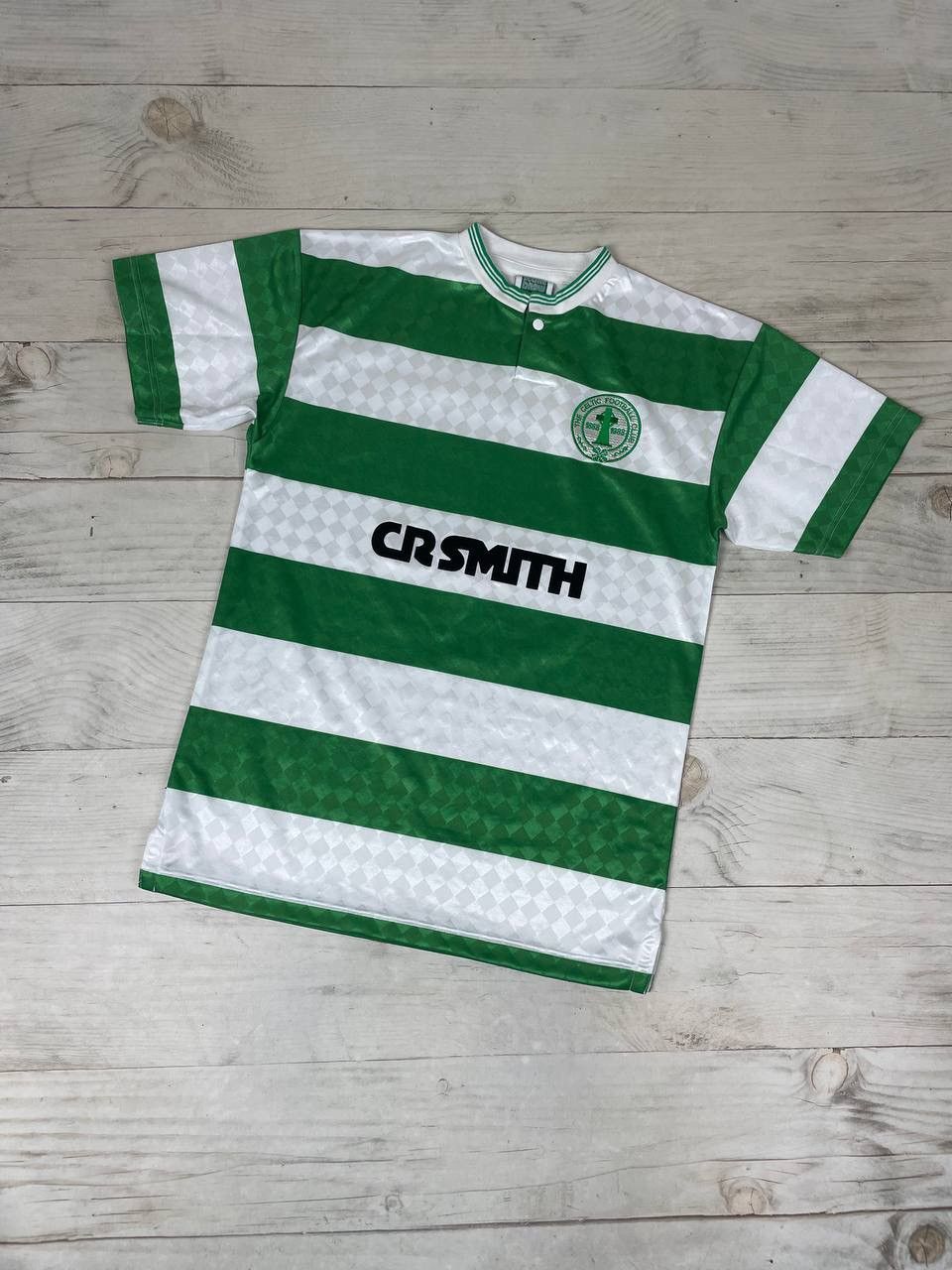 Vintage Score Draw Celtic Retro 1988 Home Shirt Soccer Jersey Size US S / EU 44-46 / 1 - 1 Thumbnail