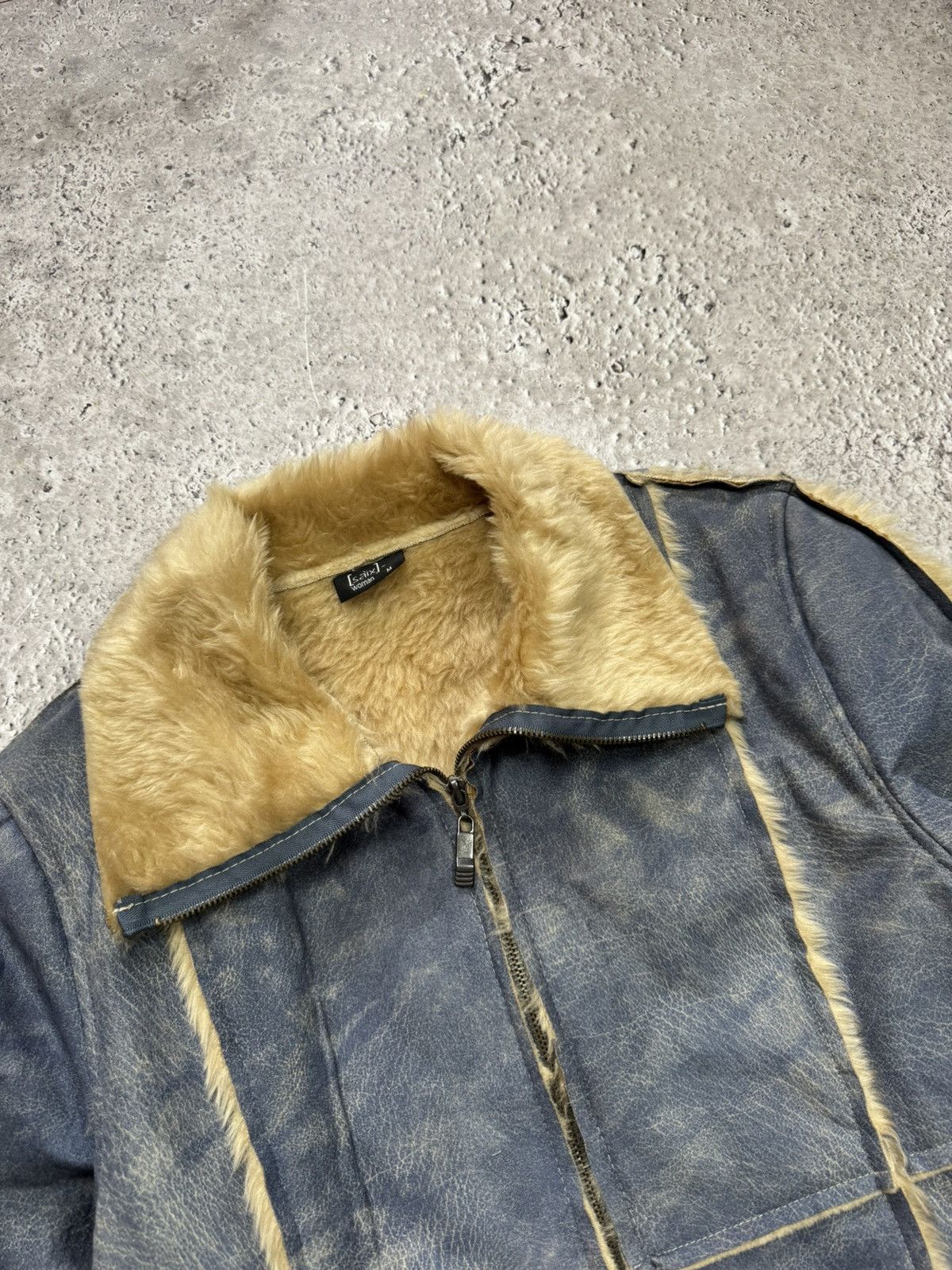 Other Saix Womens Faux Shearling Jacket Fur Lined Zip Coat Size M Size M / US 6-8 / IT 42-44 - 7 Thumbnail