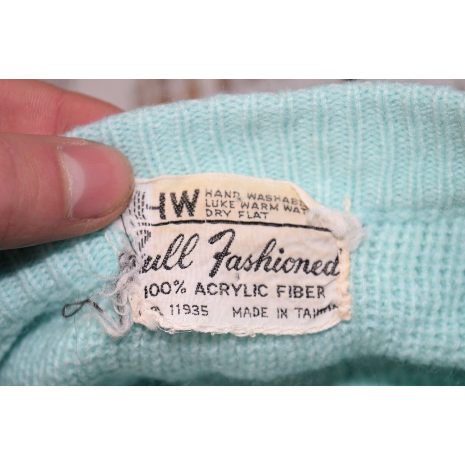 Vintage VINTAGE Full Fashioned Cardigan 1960s Women’s L Seafoam Green Chunky-Knit Casual Menswear Size L / US 10 / IT 46 - 6 Thumbnail