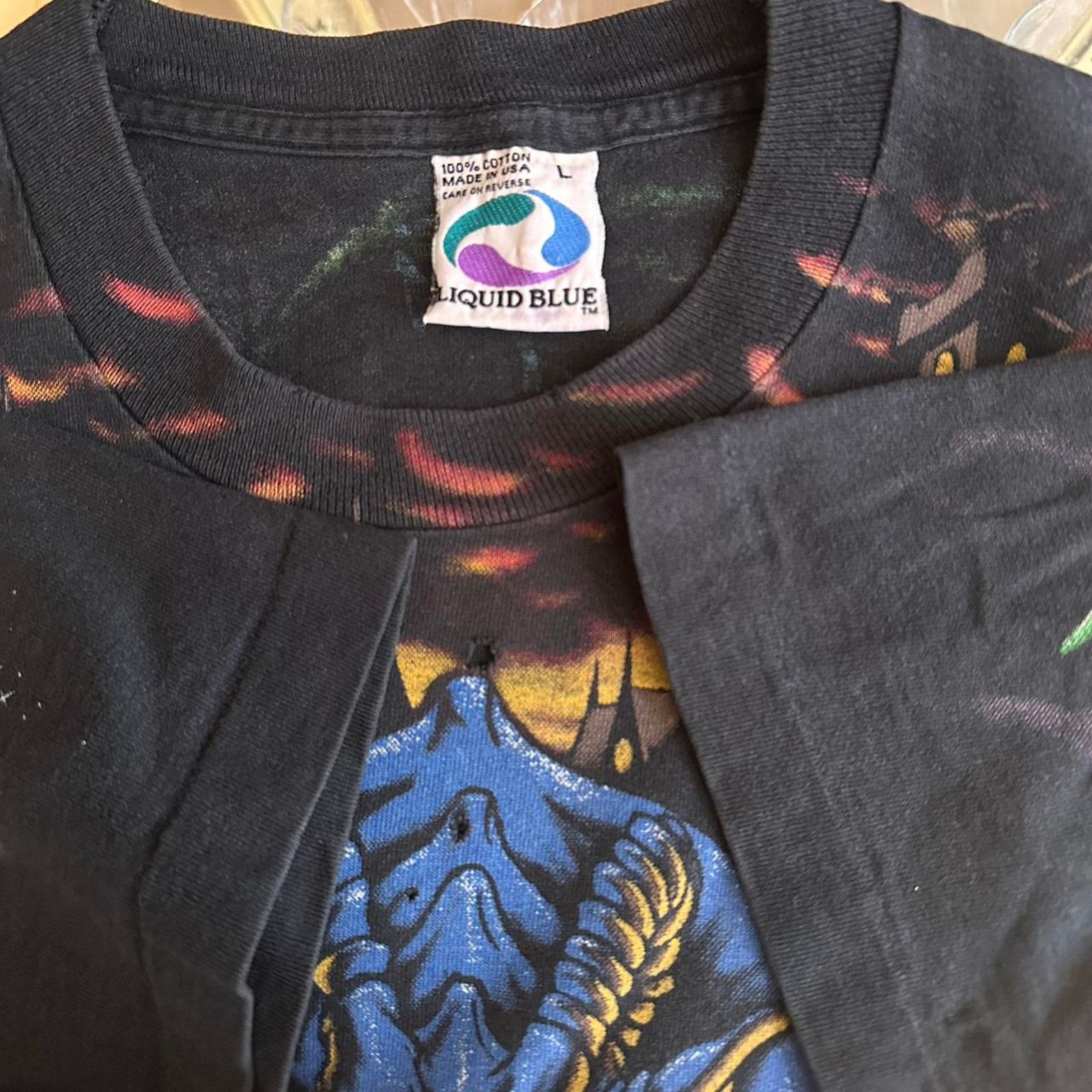 Liquid Blue × Vintage Vintage 1995 Gargoyle Liquid Blue AOP Shirt Size US L / EU 52-54 / 3 - 8 Thumbnail