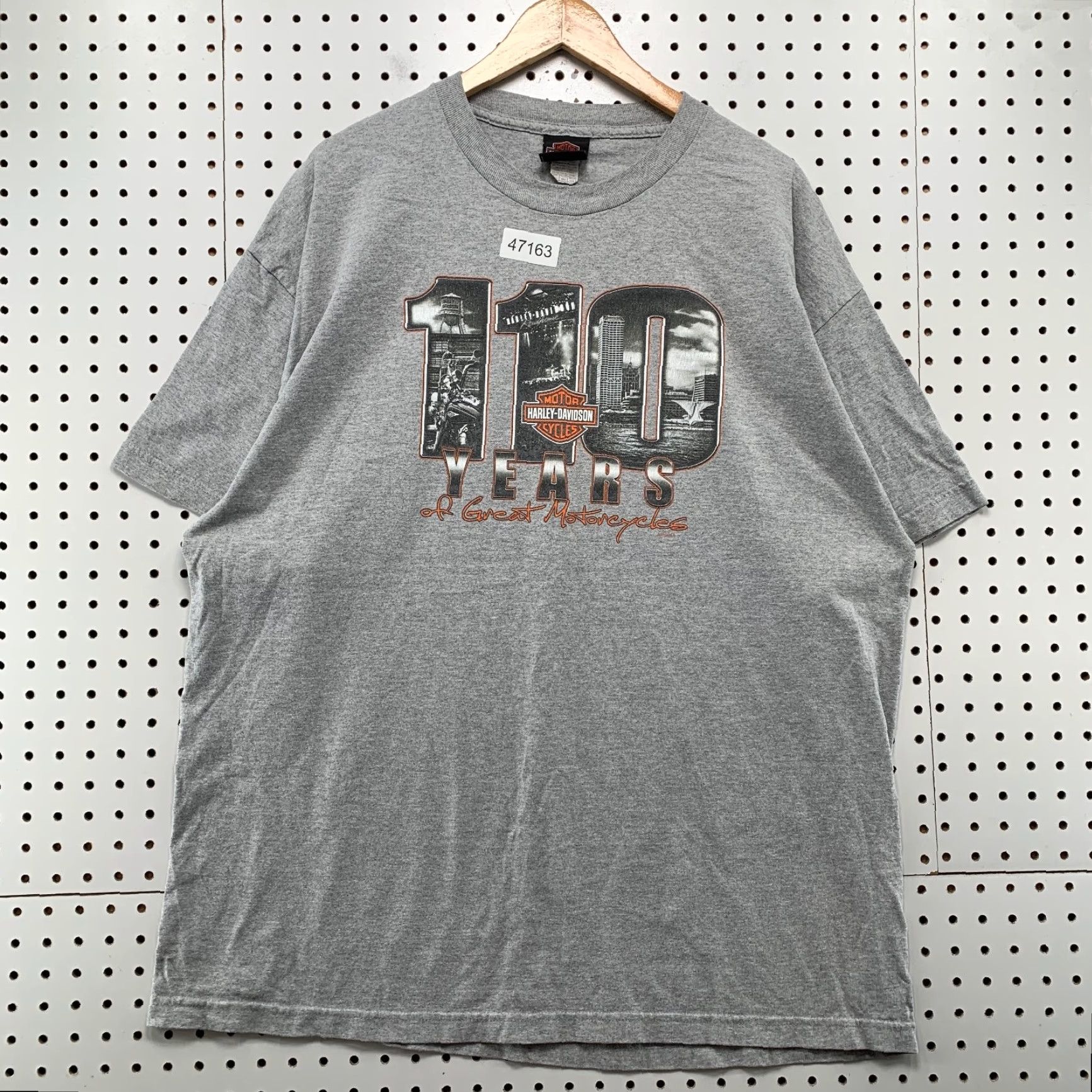 Harley Davidson Harley-Davidson T Shirt Mens XL 110th Years Anniversary Gray Motorcycle Hals Size US XL / EU 56 / 4 - 2 Thumbnail