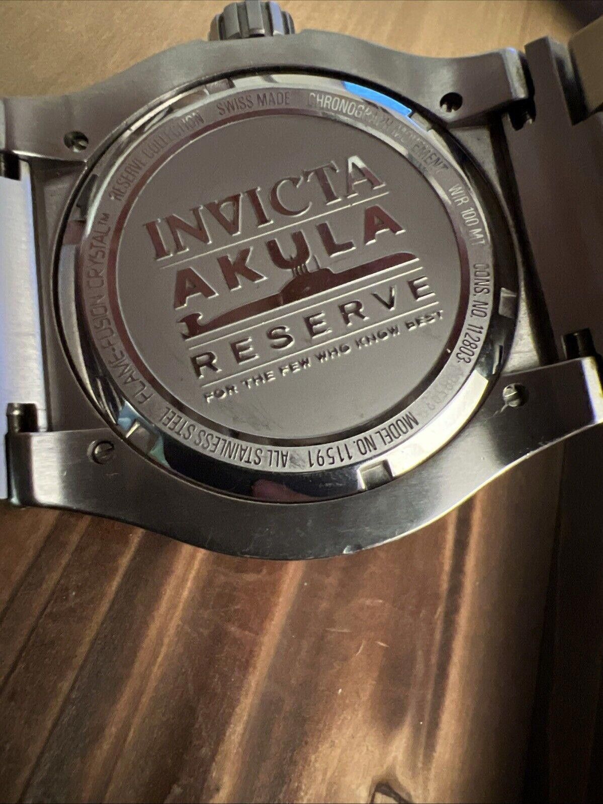 Invicta Invicta Akula 11591 Wrist Watch for Men New Battery 8” Size ONE SIZE - 8 Thumbnail
