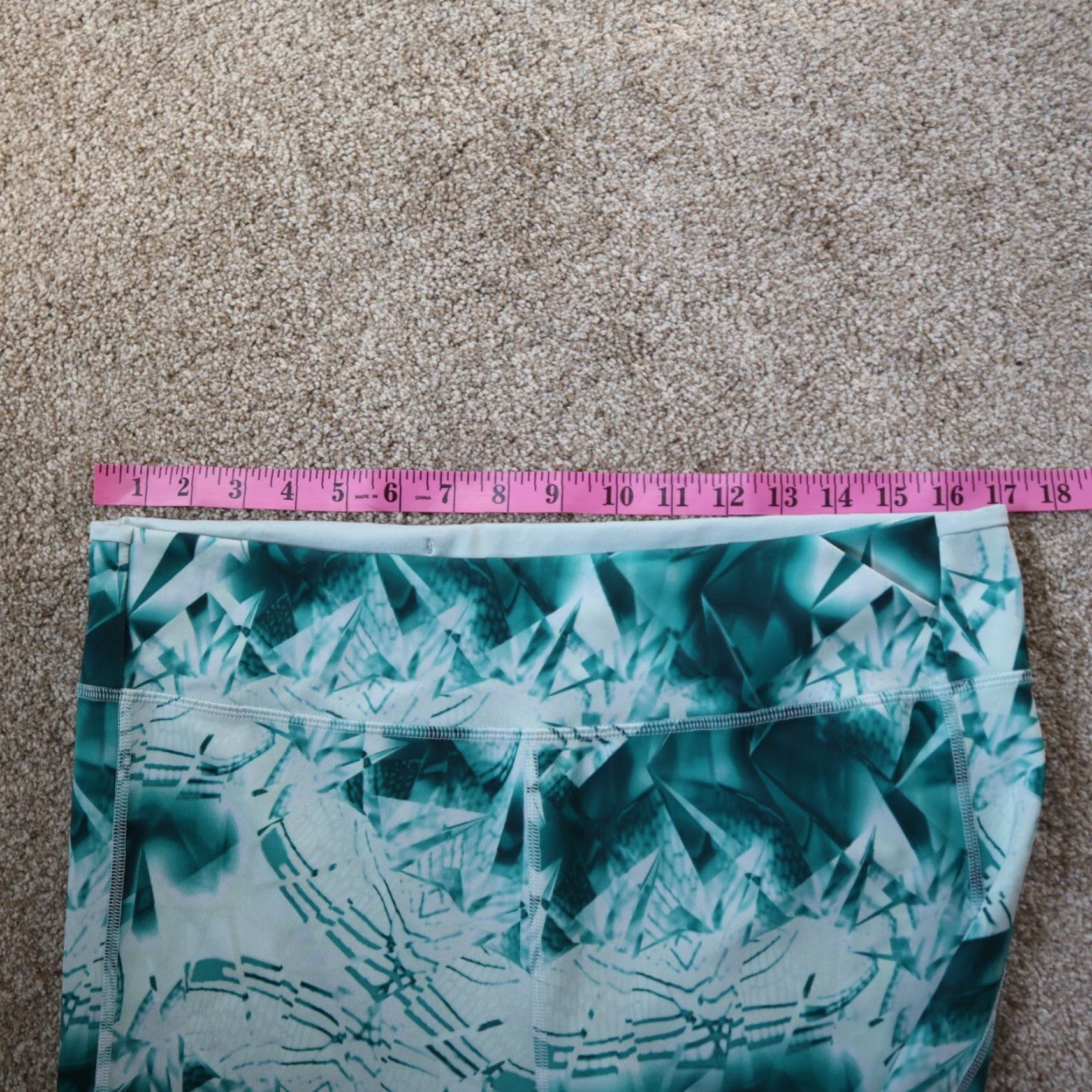 Adidas Adidas Capri Pants Women's L Large Green Blue 3/4 Performance Activewear Shorts Size 36" / US 14 / IT 50 - 3 Thumbnail