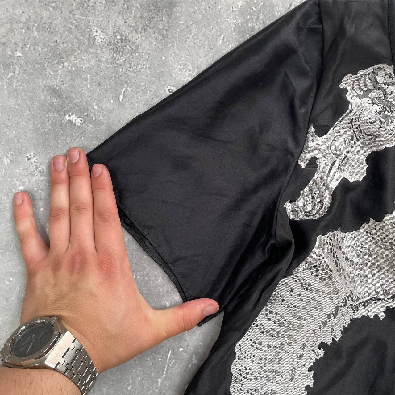 Designer × Helmut Lang Helmut Lang Seahorses Print Midi Dress Women’s Black/Gray 10 Size L / US 10 / IT 46 - 7 Thumbnail