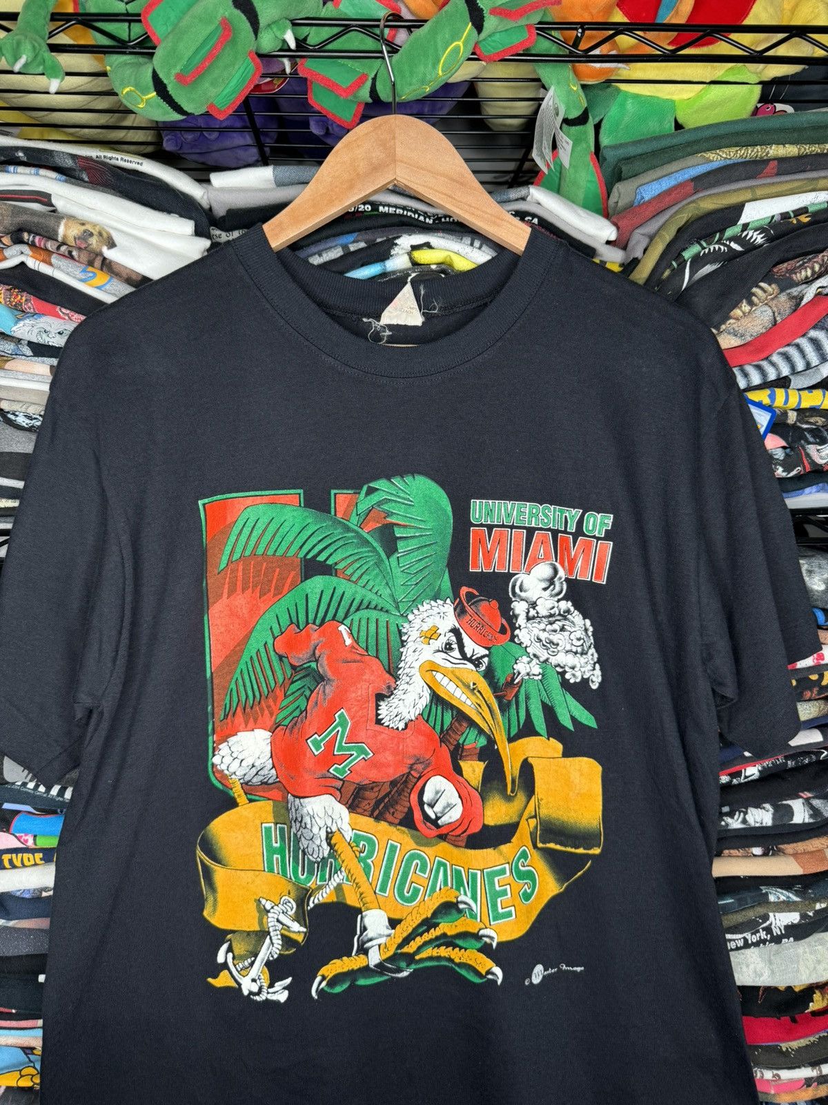 Vintage Vintage 90s University of Miami Hurricanes XL Graphic Tee Size US XL / EU 56 / 4 - 2 Thumbnail