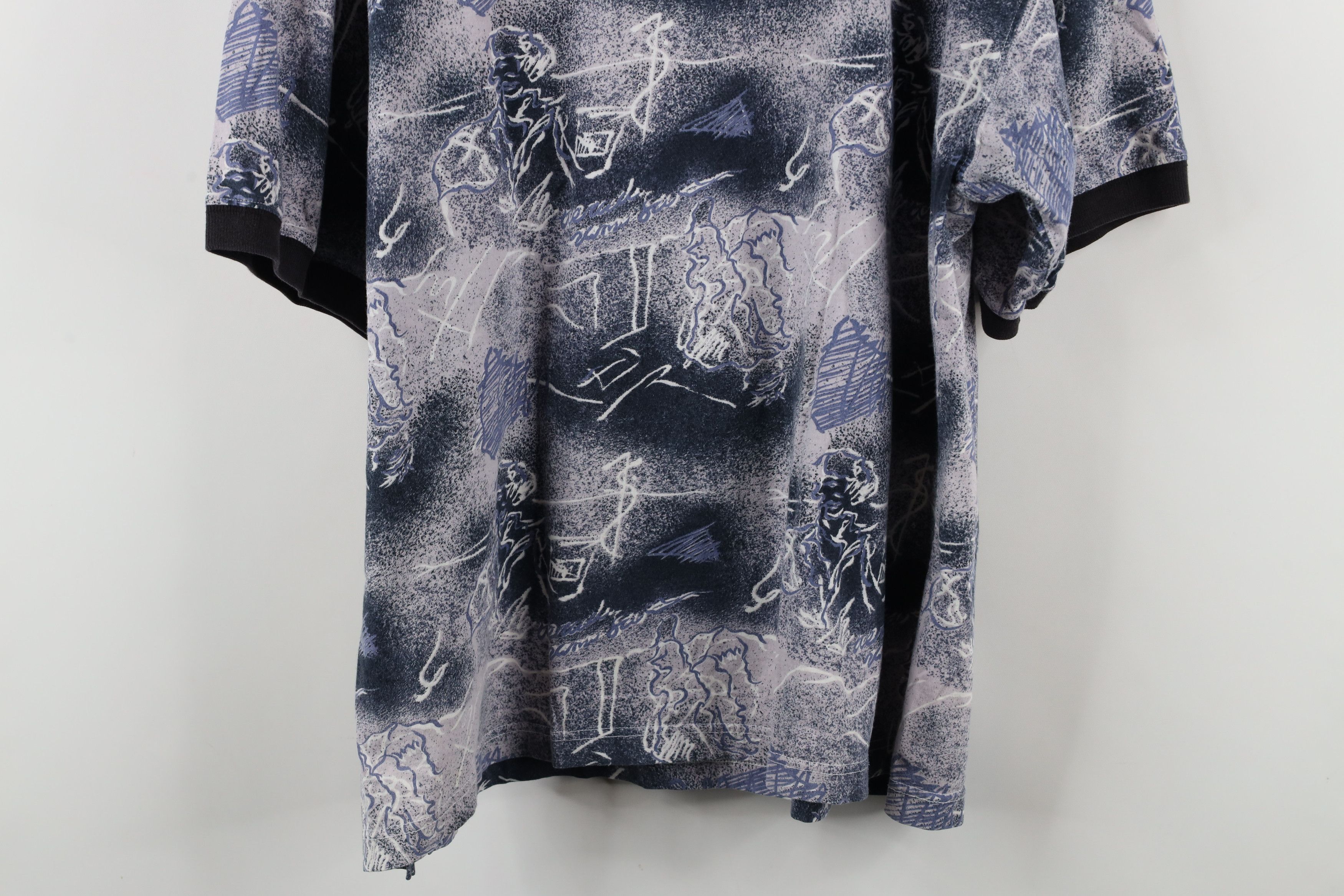 Vintage Vintage 90s Streetwear Abstract All Over Print Polo Shirt Size US L / EU 52-54 / 3 - 10 Thumbnail
