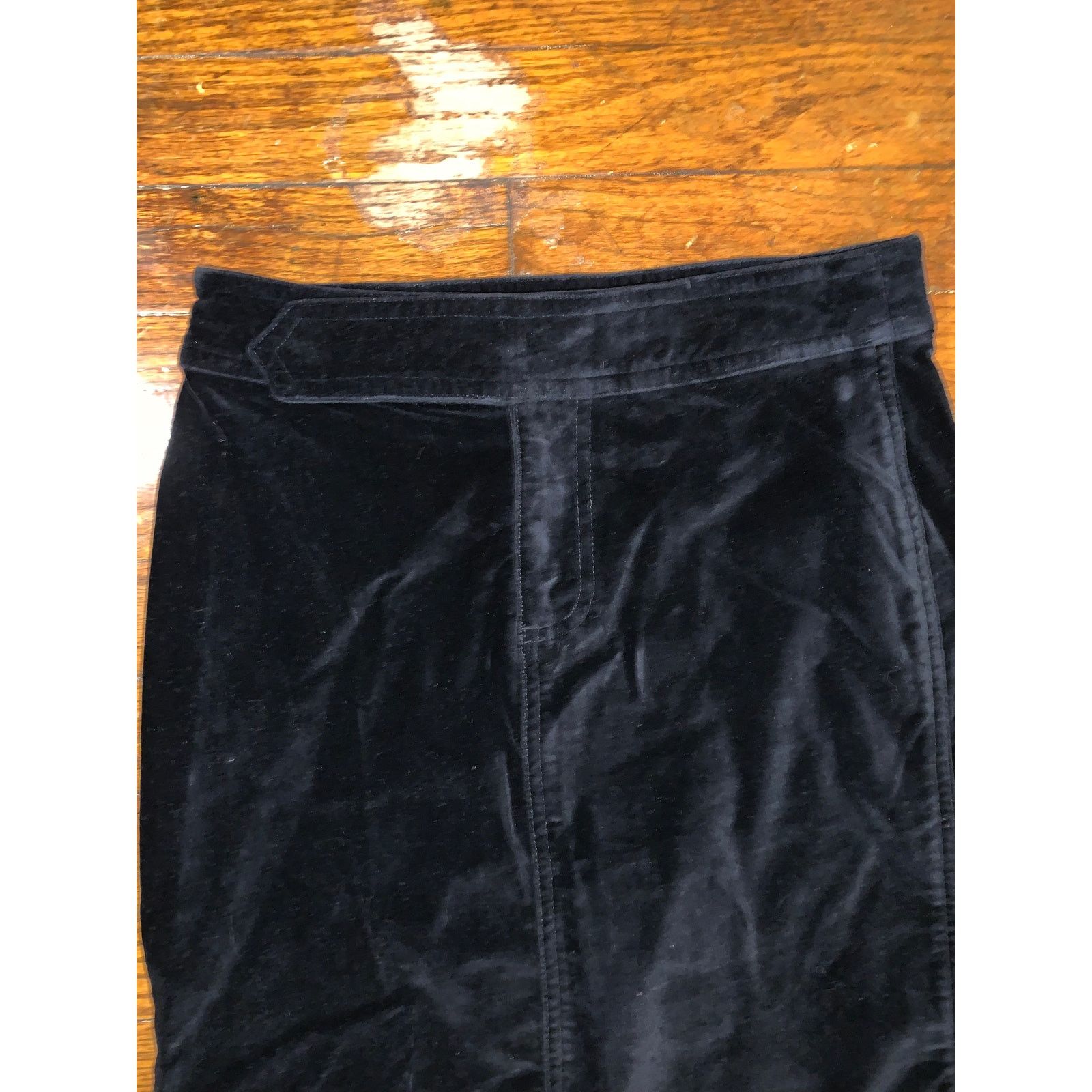 Guess Guess Jeans Black Velvet Pencil Skirt Women Size 24 Y2K Midi Size 24" / US 00 / IT 34 - 6 Thumbnail
