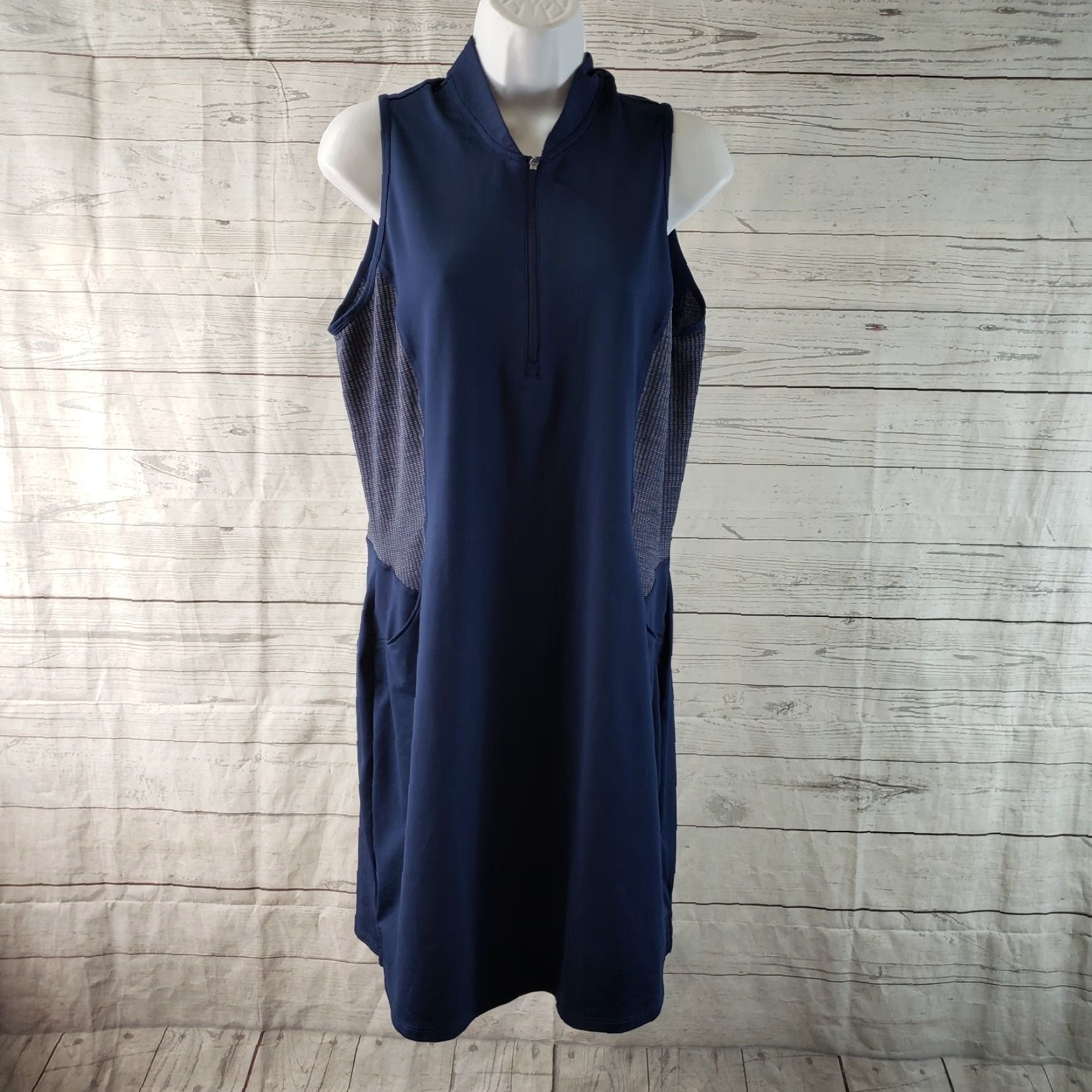 Adidas adidas Womens Beyond 18 Rangewear Dress Sleeveless Size L Night Indigo Blue Short Junior Womens Size L / US 10 / IT 46 - 2 Thumbnail