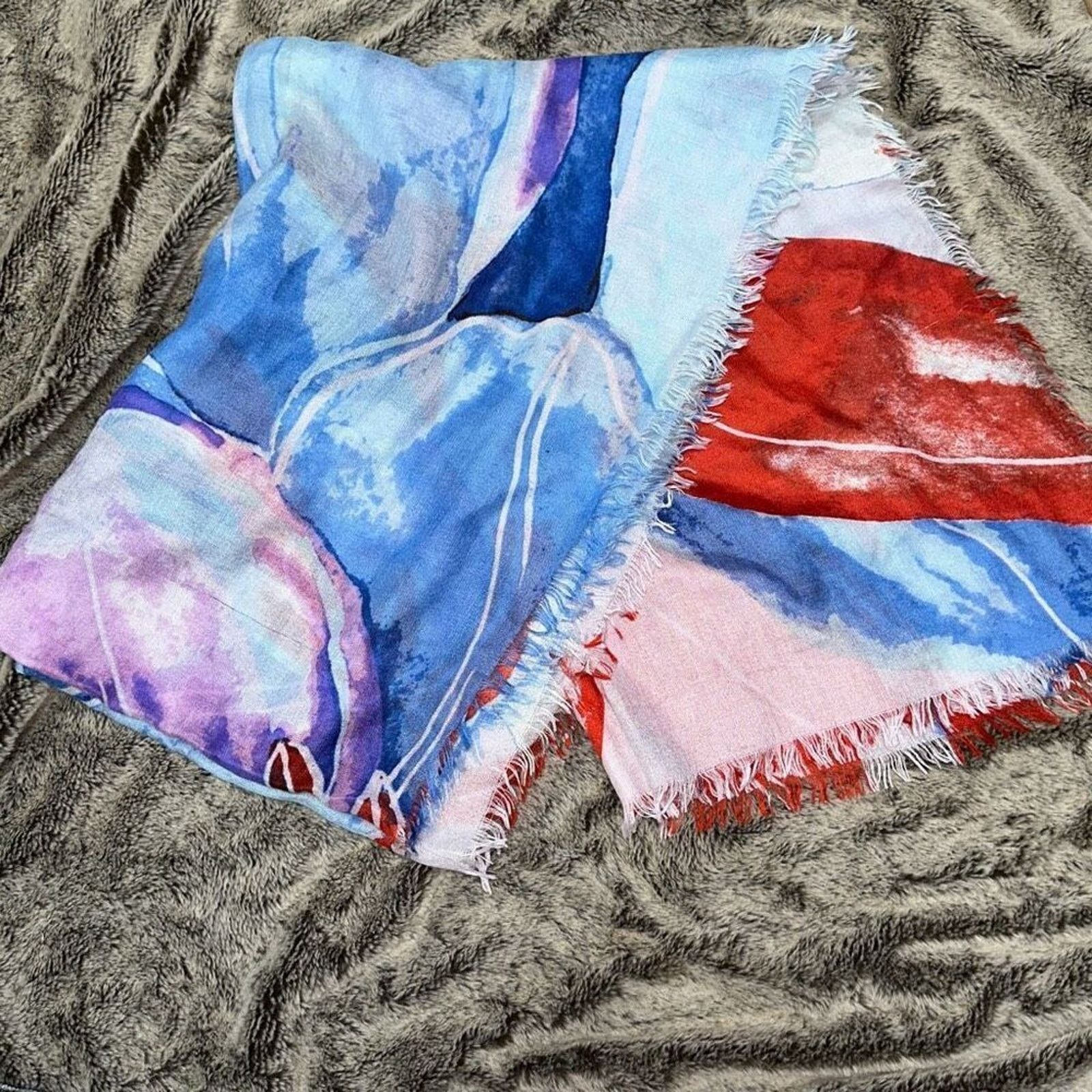 Nordstrom Nordstrom Multicolor Lightweight Pashmina | Sz S Size ONE SIZE - 2 Thumbnail