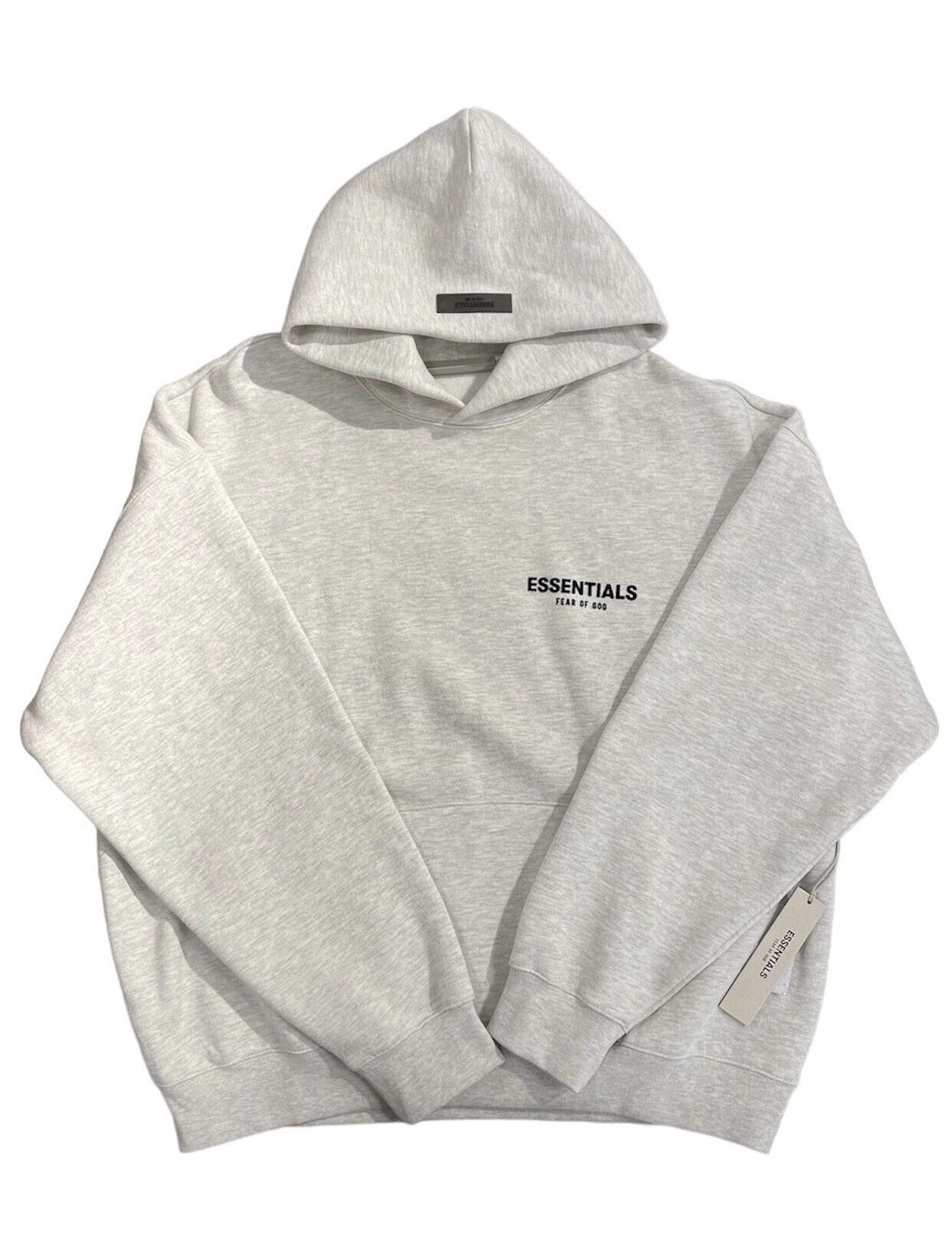 Fear of God Fear of God Essentials Hoodie Light Oat 2022 size L | Grailed