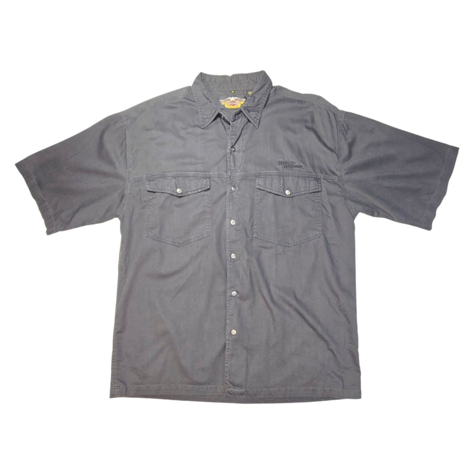 Harley Davidson Harley Davidson Men's Button Down Garage Shirt Gray Size XL Size US XL / EU 56 / 4 - 1 Thumbnail