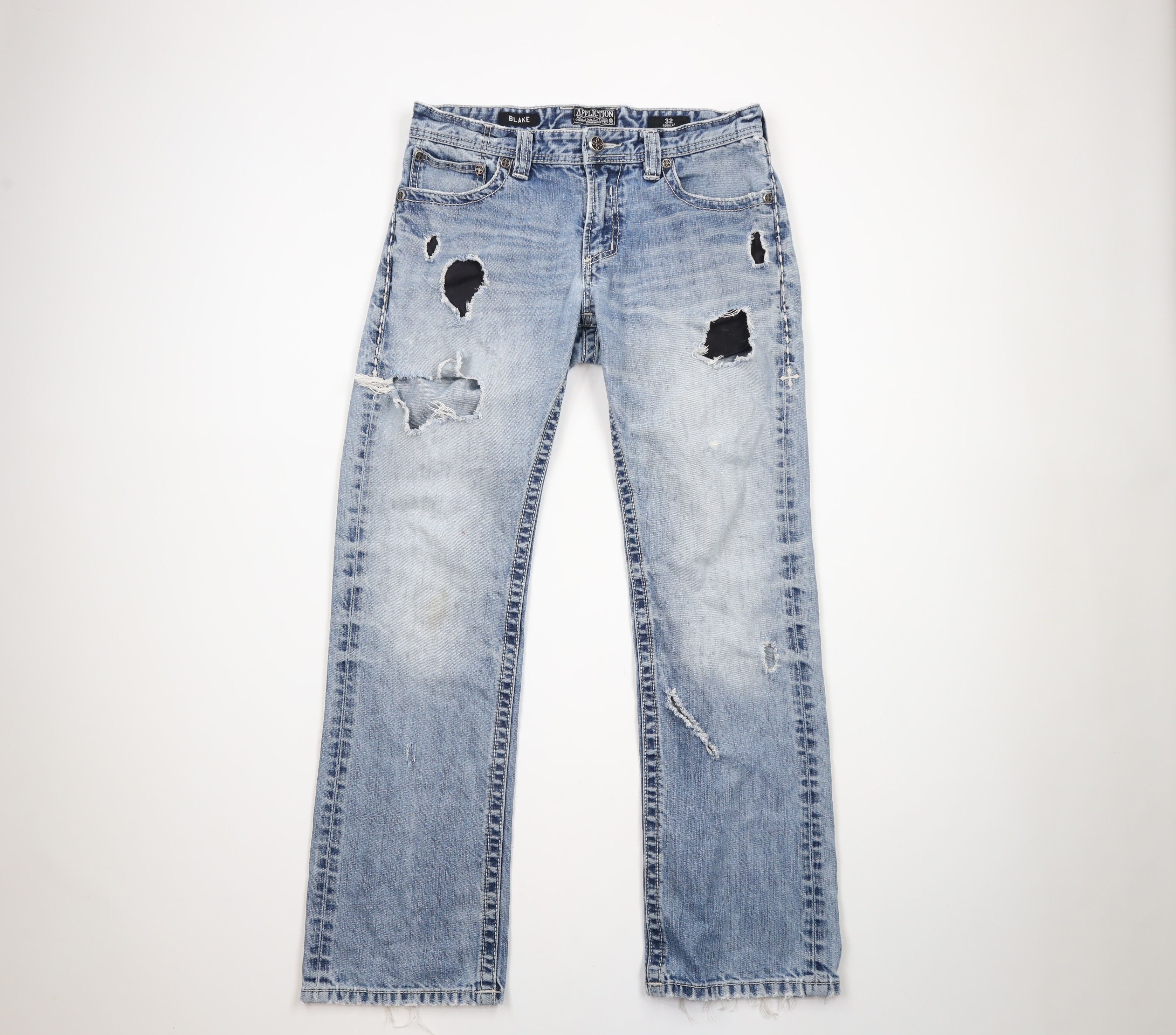 Affliction × Vintage Buckle BKE Affliction Blake Thick Stitch Cross UFC MMA Jeans Size US 32 / EU 48 - 1 Thumbnail