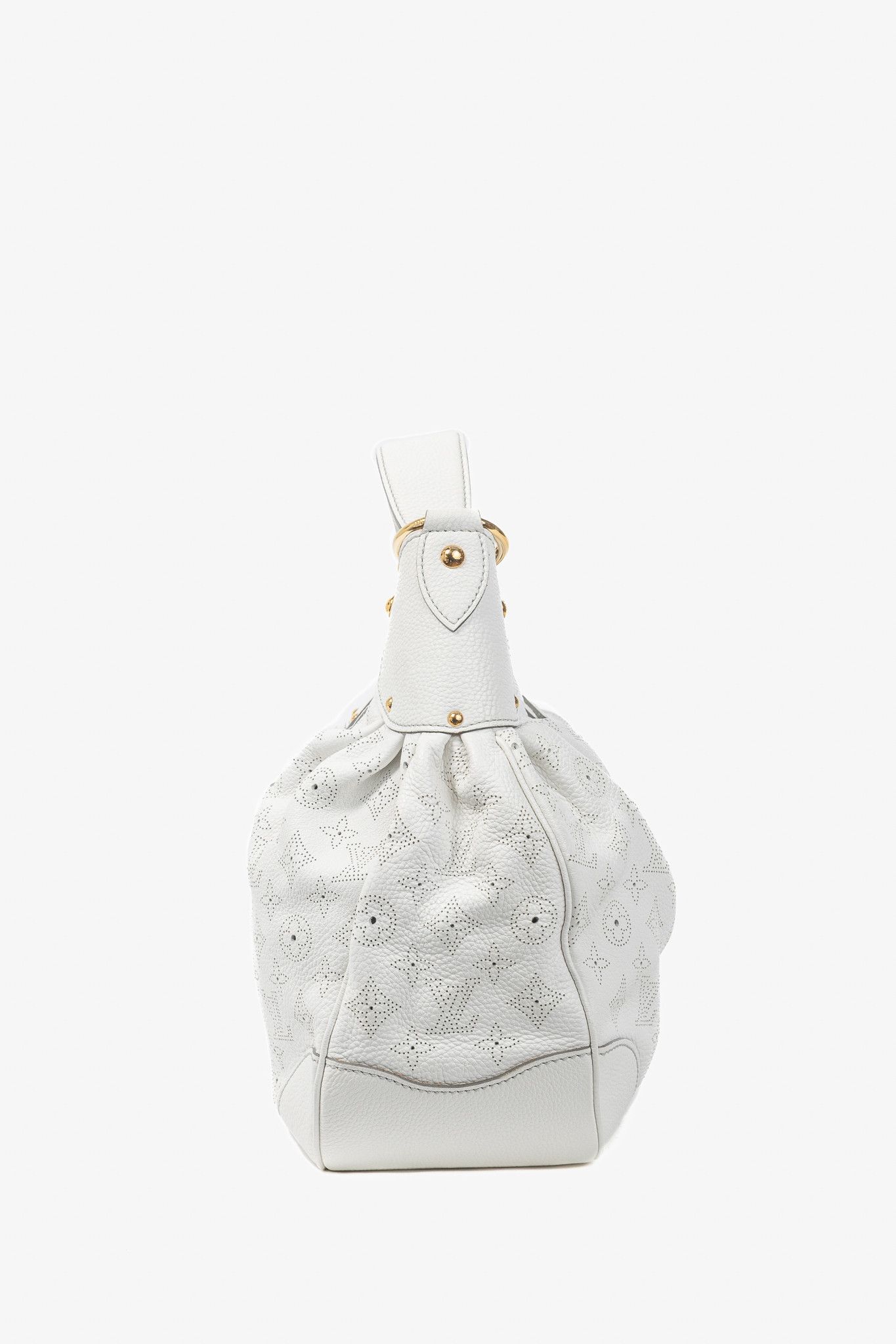 Louis Vuitton Louis Vuitton Solar GM White Mahina Perforated Leather Hobo Size ONE SIZE - 3 Thumbnail